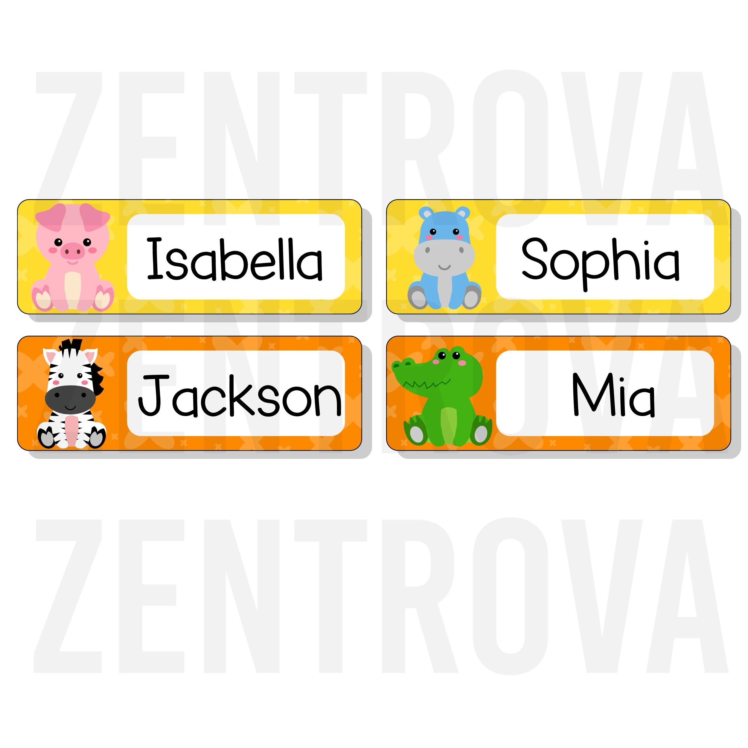 Animal Classroom Name Tags | Printable, Editable (PDF) - image 3