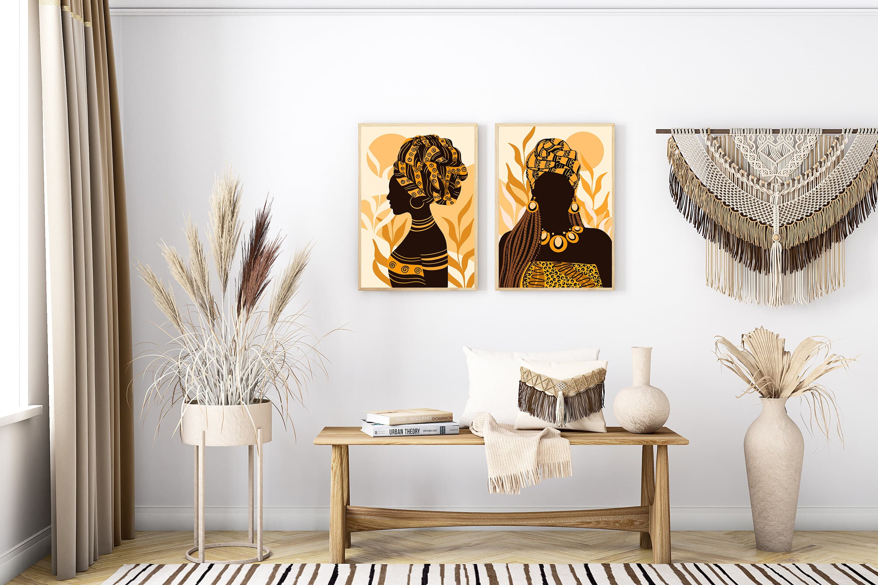 Bohemian African Woman Art Print Set, Ethnic Decor (Digital Download) - image 5