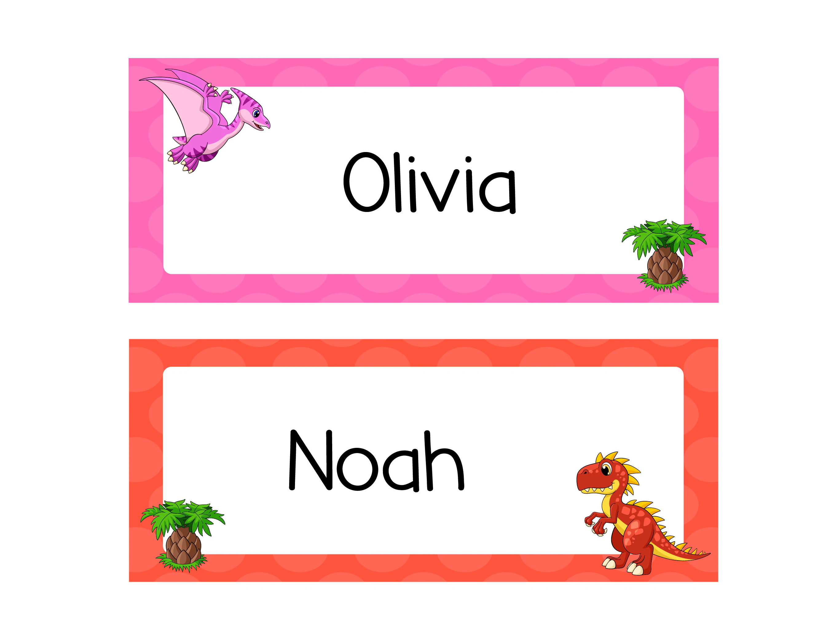 Dinosaur Classroom Name Tags | Printable, Editable Template (PDF) - image 3