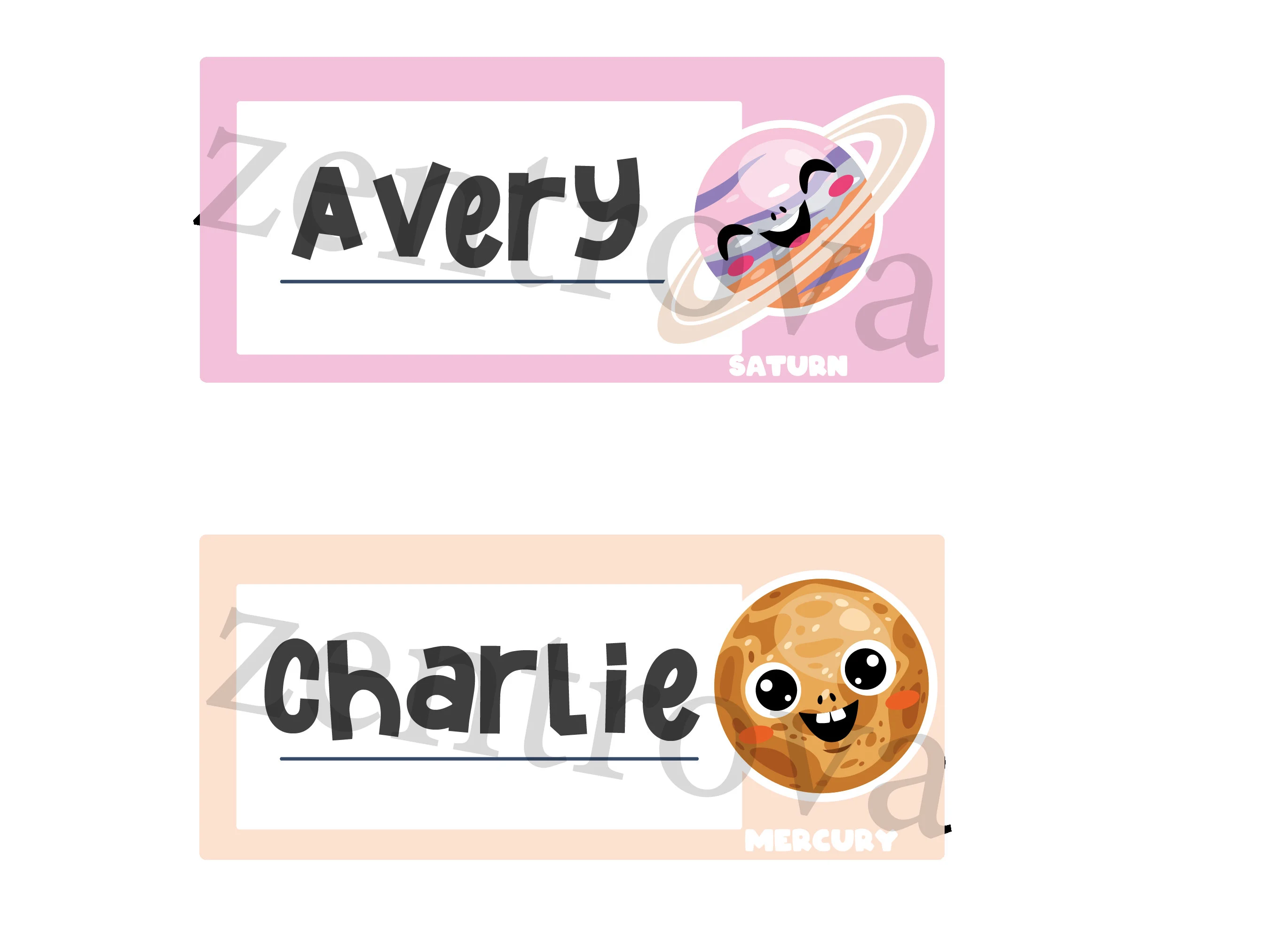 Planet Classroom Name Tags | Printable Elementary School Labels (PDF) - image 3
