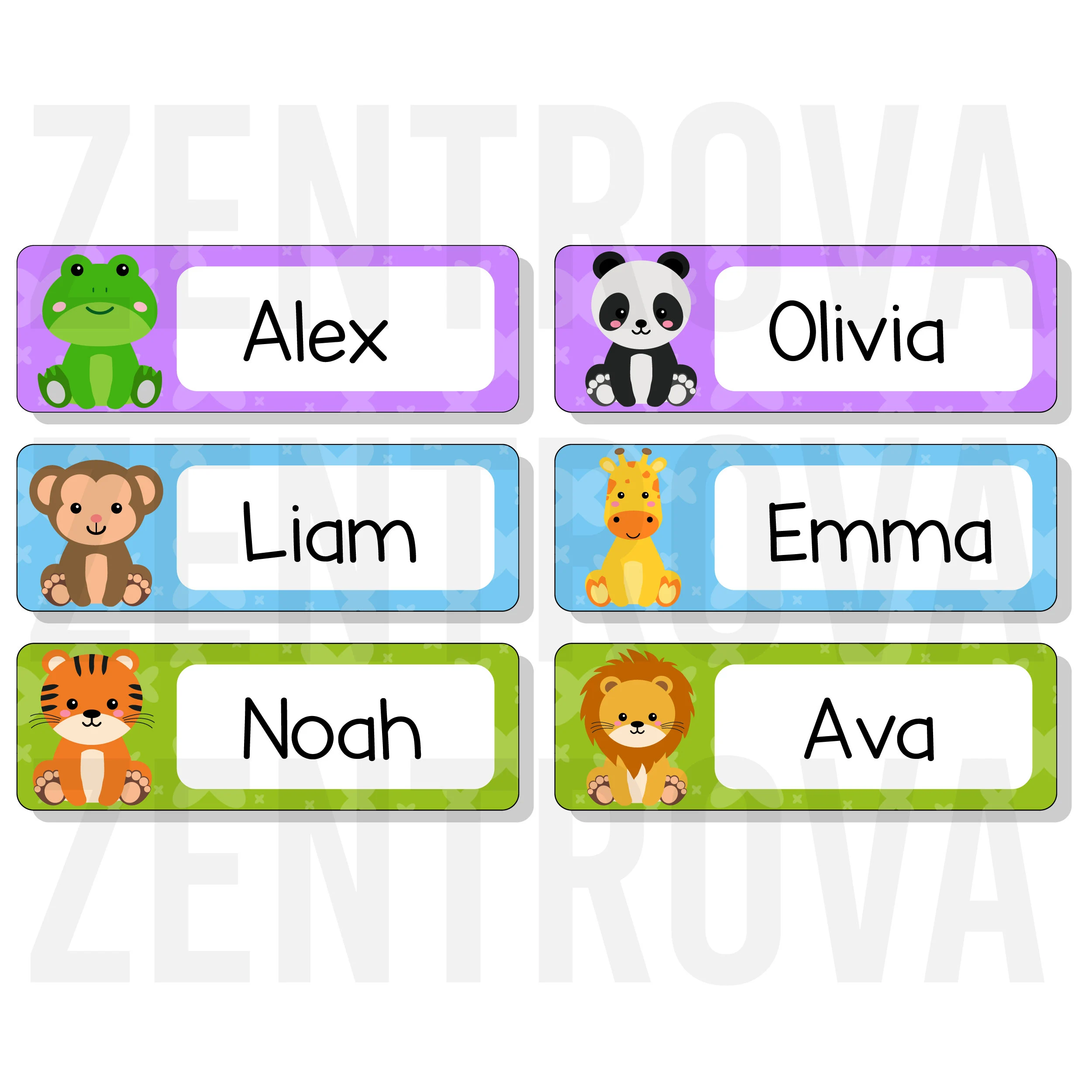 Animal Classroom Name Tags | Printable, Editable (PDF) - image 5