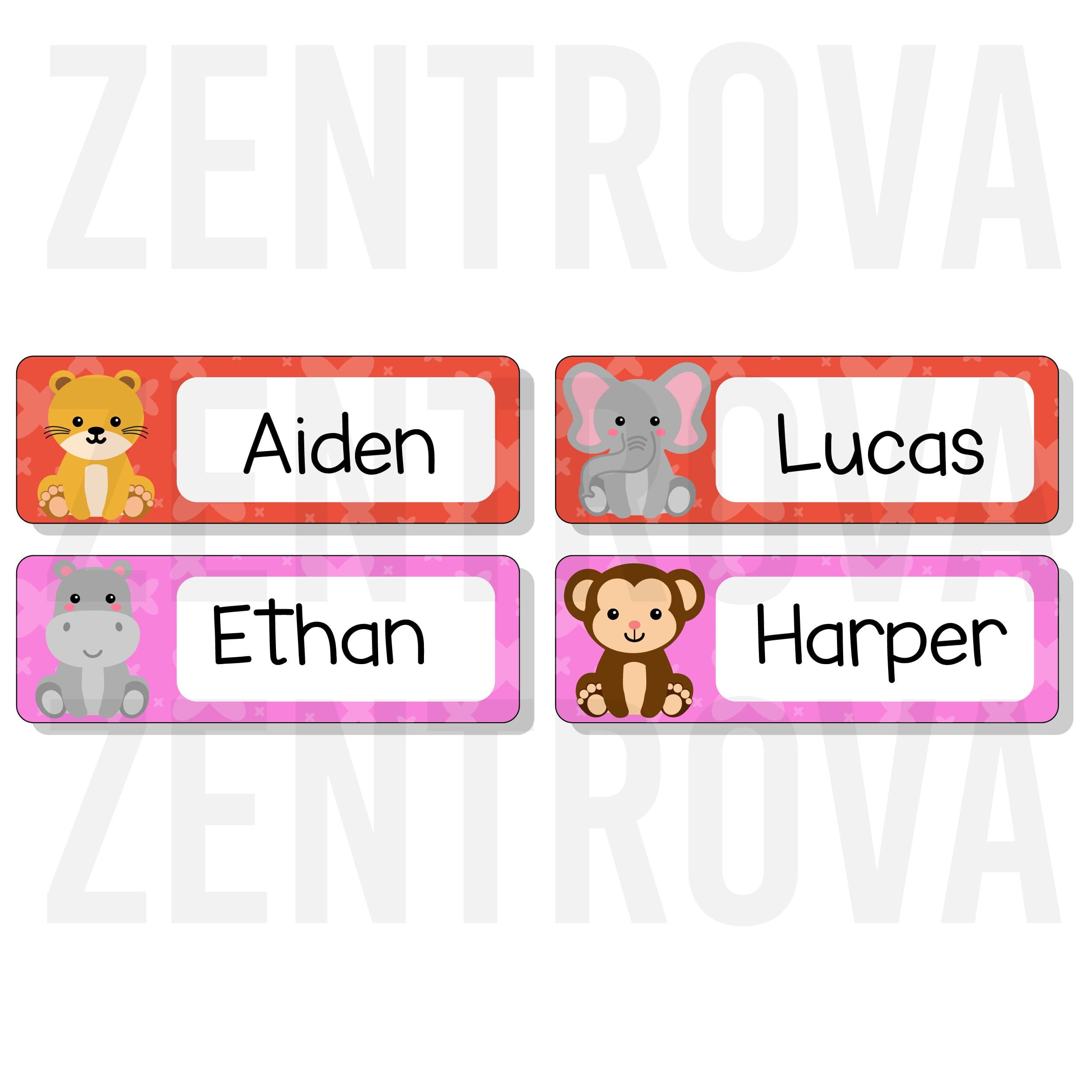 Animal Classroom Name Tags | Printable, Editable (PDF) - image 4