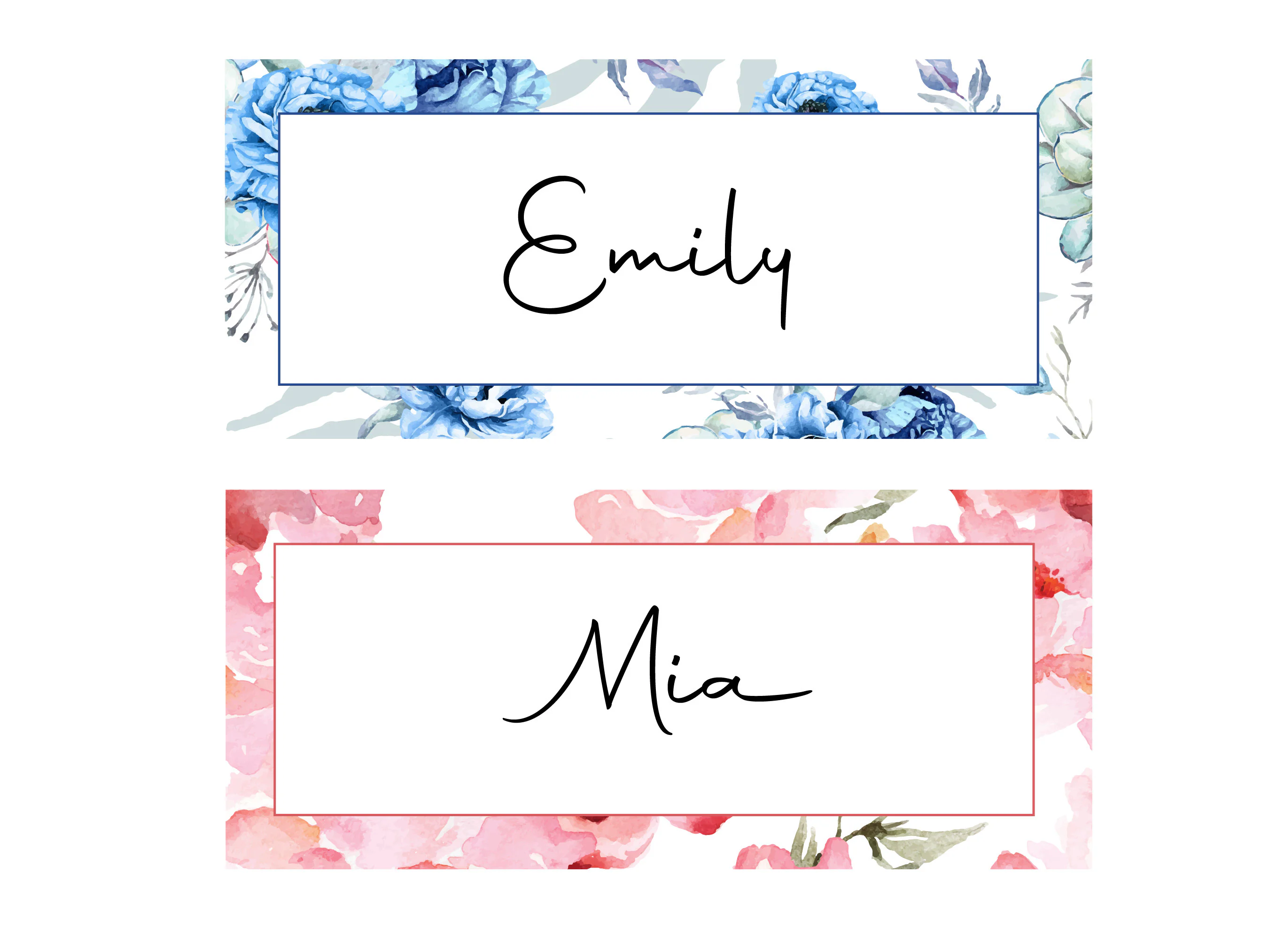 Floral Classroom Name Tags Template | Printable, Editable (PDF) - image 4