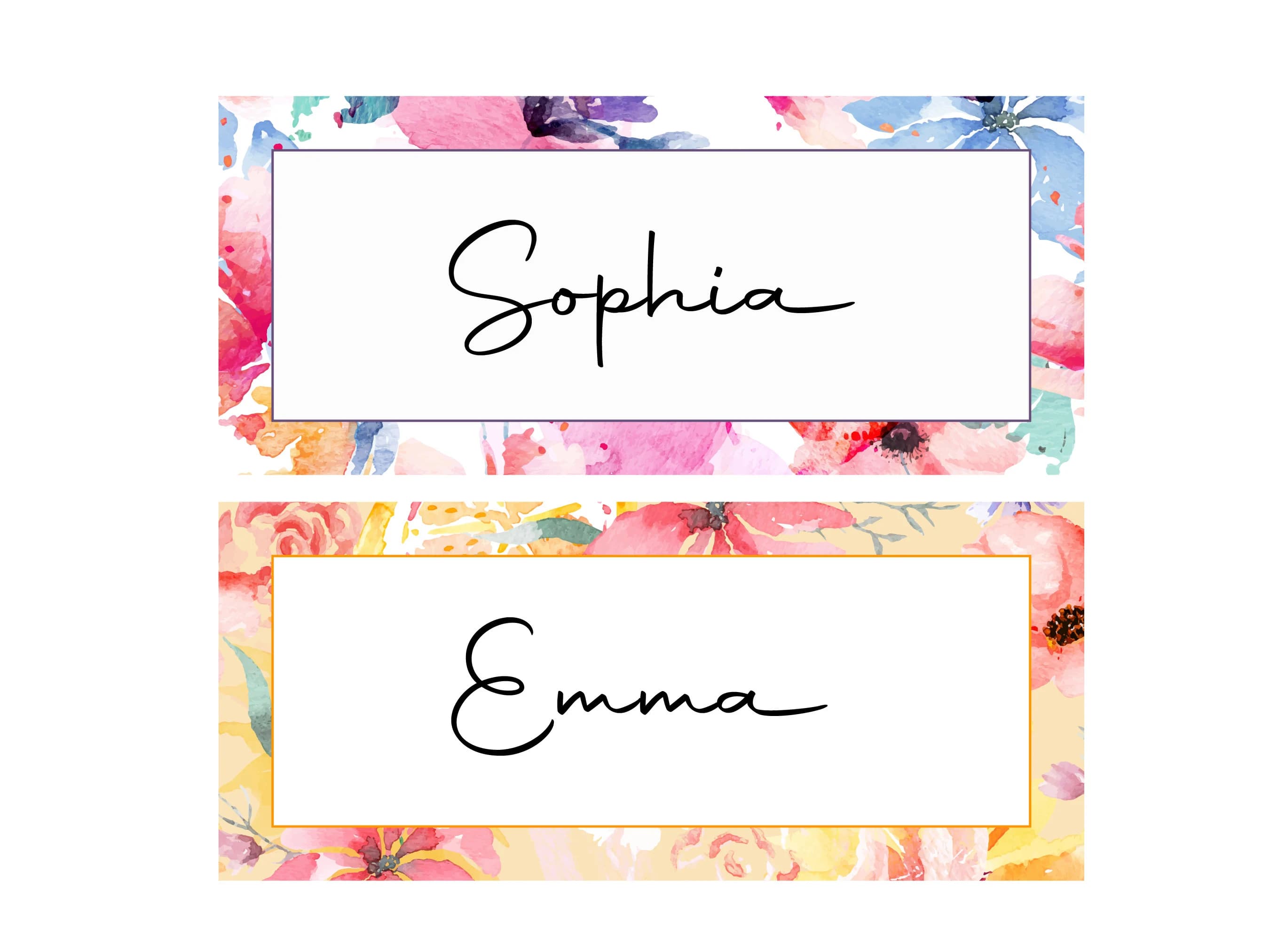 Floral Classroom Name Tags Template | Printable, Editable (PDF) - image 5