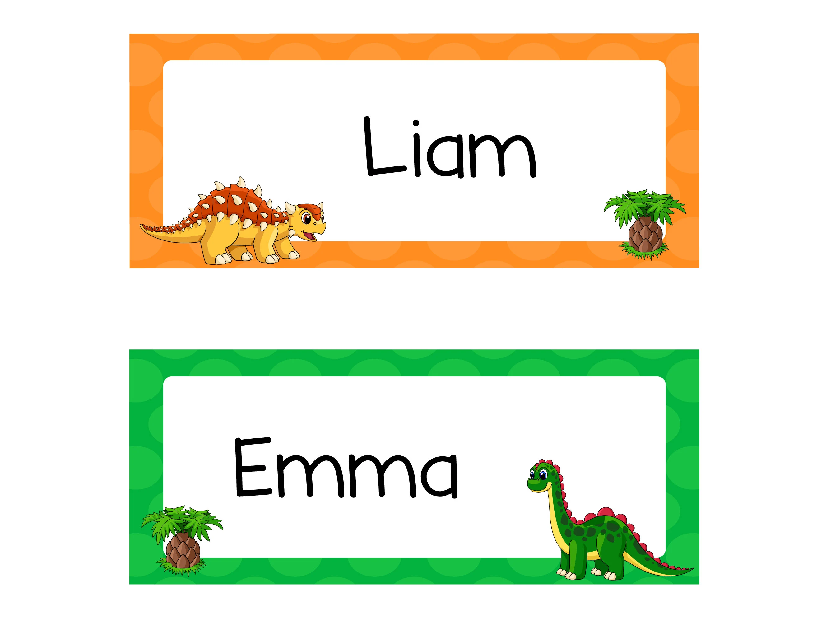 Dinosaur Classroom Name Tags | Printable, Editable Template (PDF) - image 5
