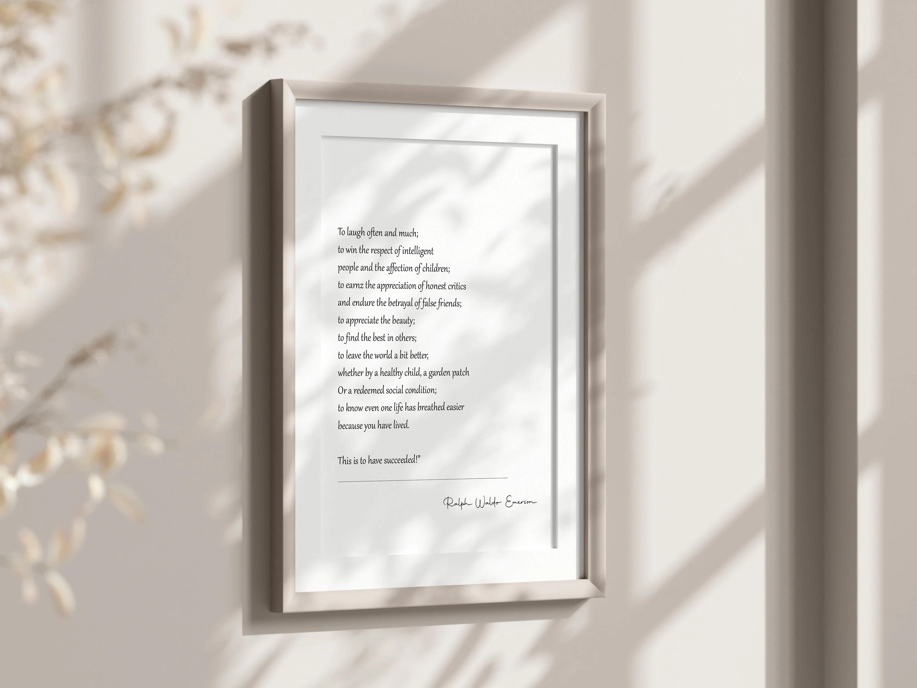 Ralph Waldo Emerson Quote Print | Inspirational Wall Decor (Digital Download) - image 4