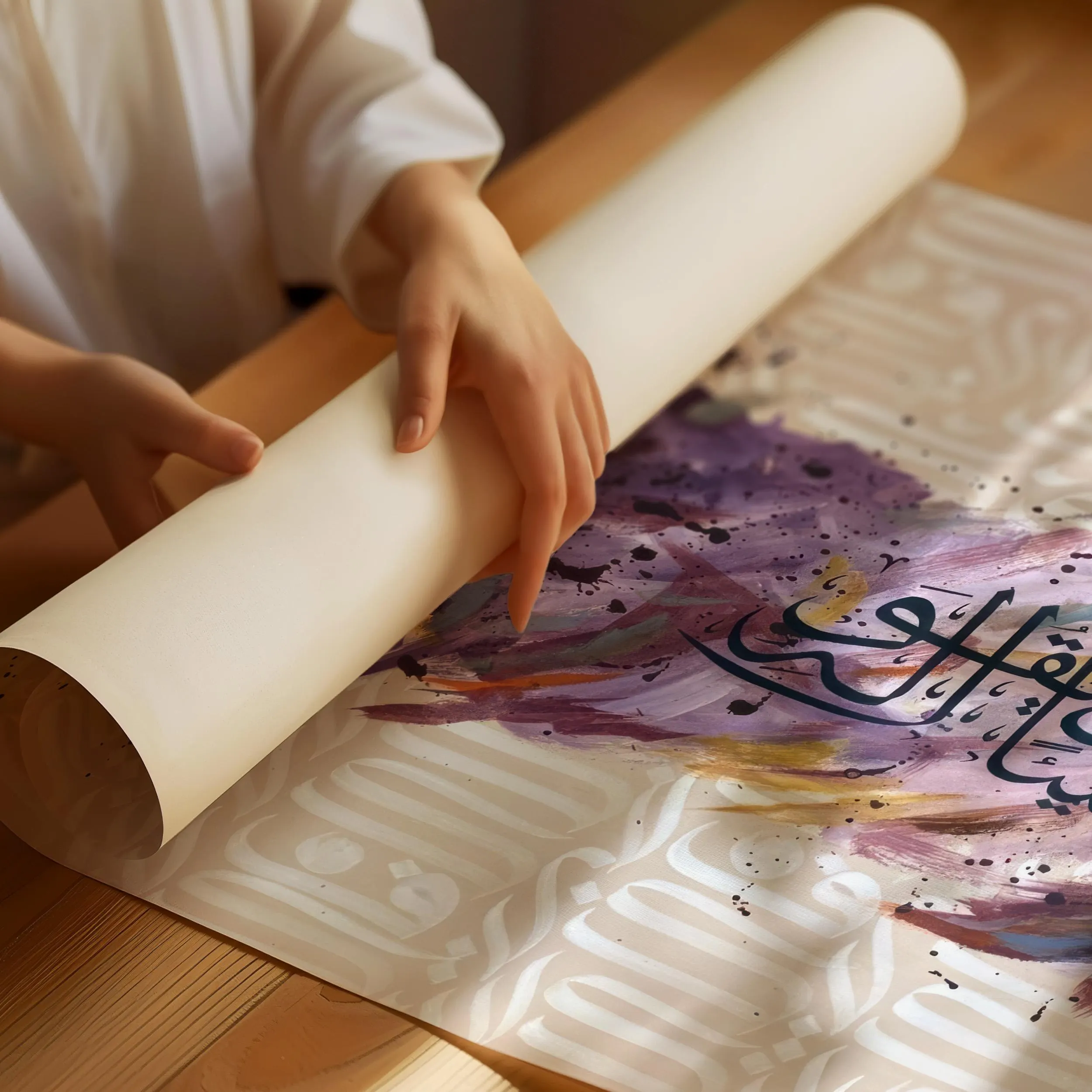 Kun Faya Kun Arabic Calligraphy Art – Islamic Canvas Print - image 5