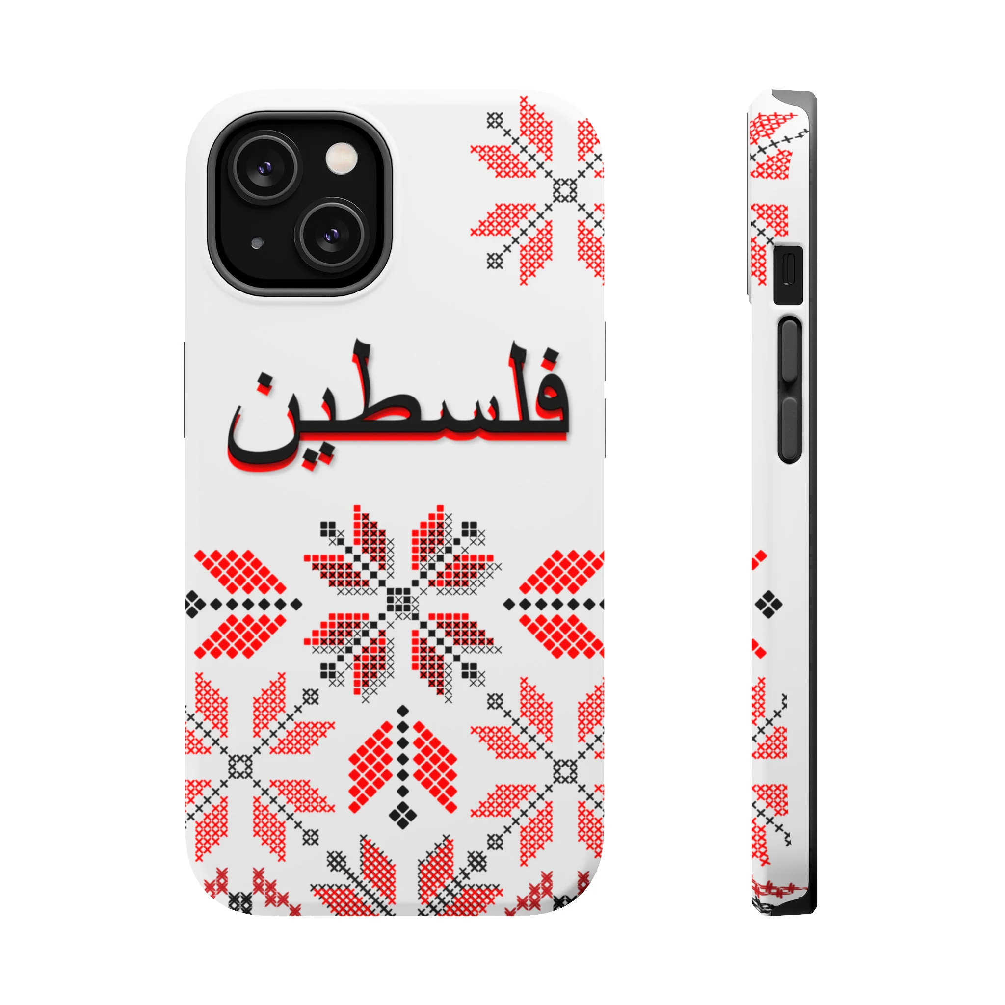Palestine Tatreez MagSafe Tough iPhone Case, iPhone 13 Mini through iPhone 15 Pro Max, Magnetic Cases, Palestine Phone Case, Tatreez Case - image 4