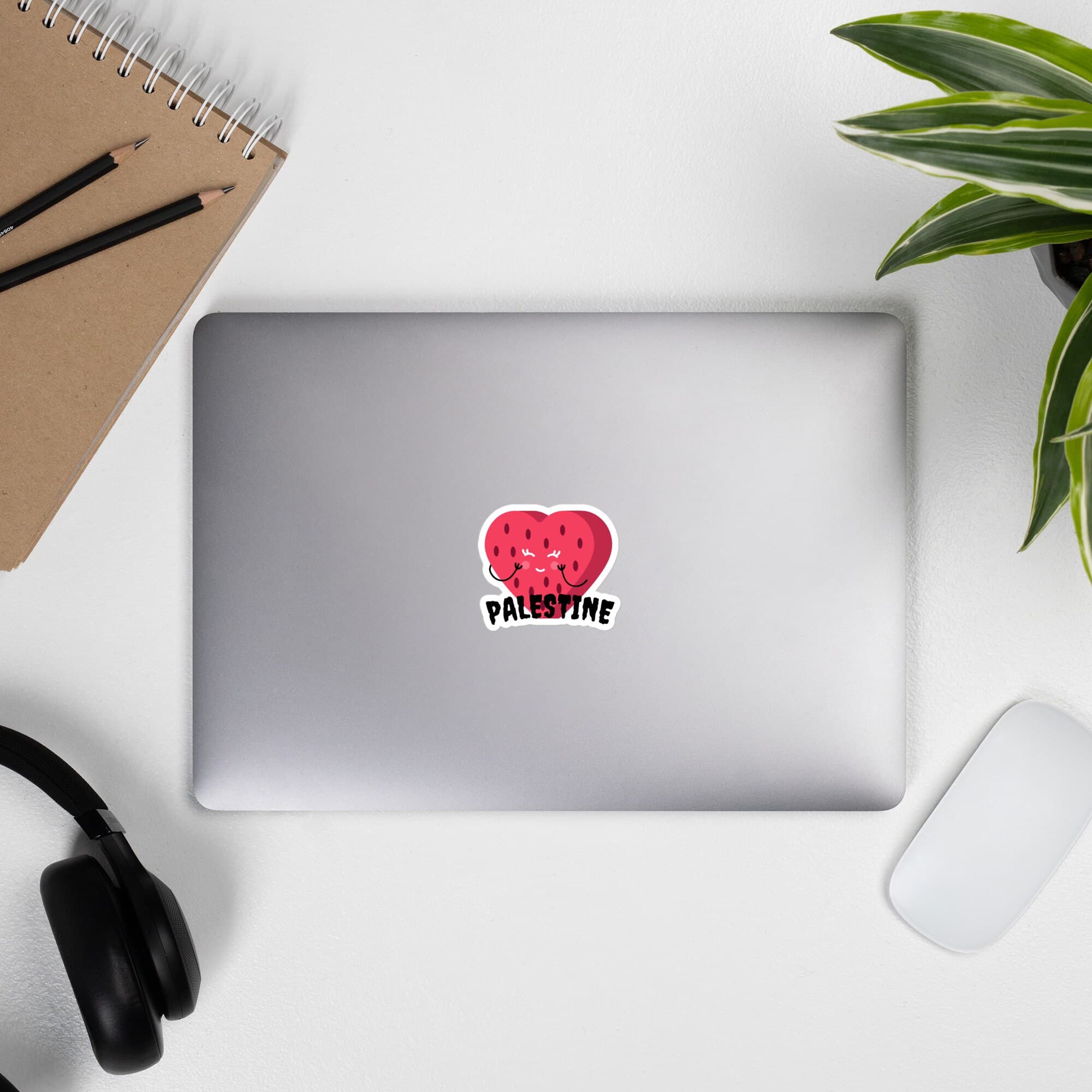 Palestine Watermelon Heart Bubble-free Vinyl Stickers, 3 Sizes, Palestine Sticker, Laptop Decal, Water Bottles Decals, Free Palestine - image 4