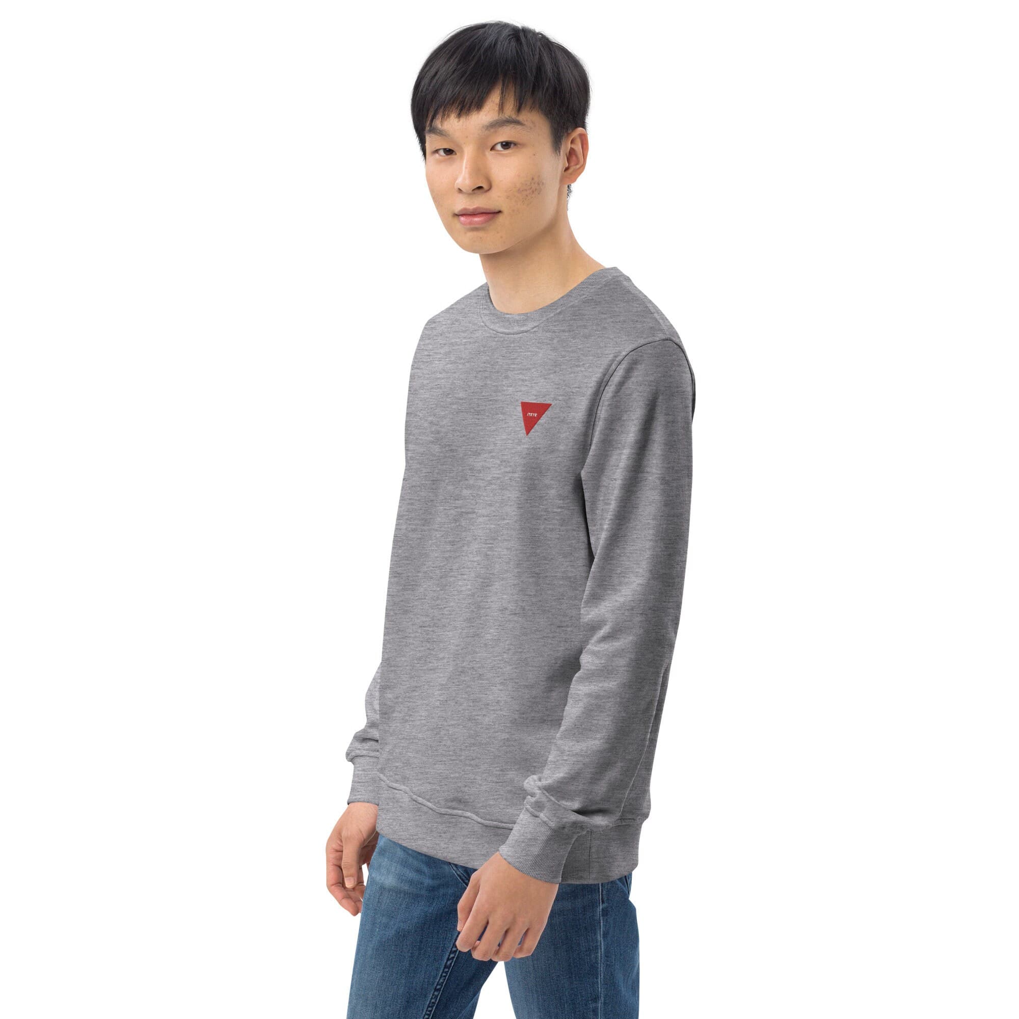 IYKYK Red Triangle Embroidered Unisex Organic Sweatshirt, Free Palestine, Palestine Sweatshirt