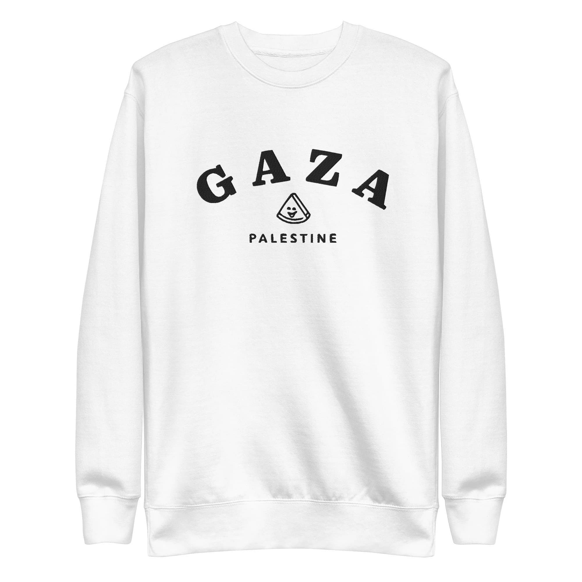 Gaza Palestine Embroidered Crewneck Sweater, 8 Colors, S-3XL, Unisex Premium Sweatshirt, Palestine Sweatshirt, Gaza Sweater
