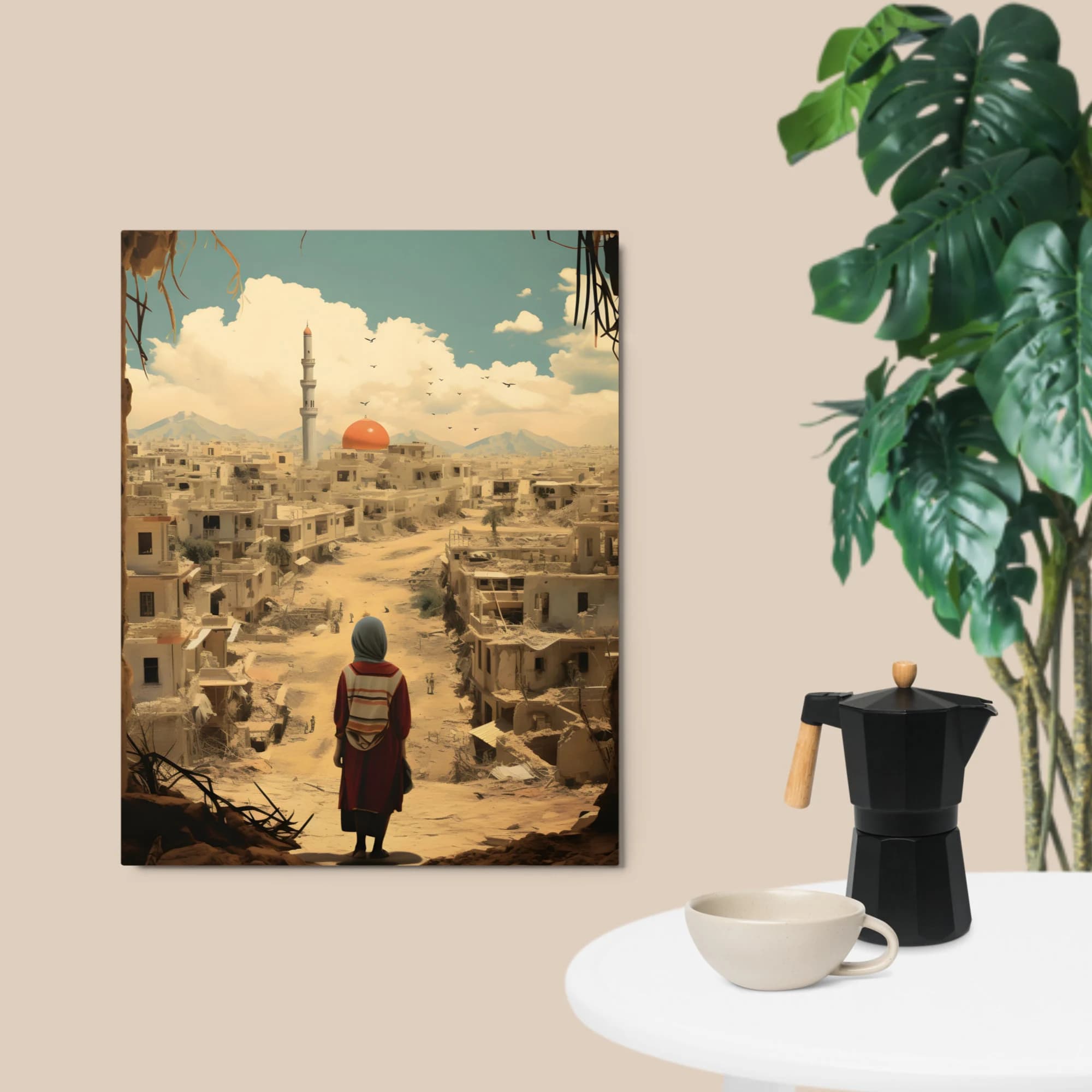 Gaza Metal Print, Resilient Spirit of Gaza: Child Overlooking Palestine Metal prints, 4 Sizes, High Quality, Palestinian Wall Art, Decor - image 5
