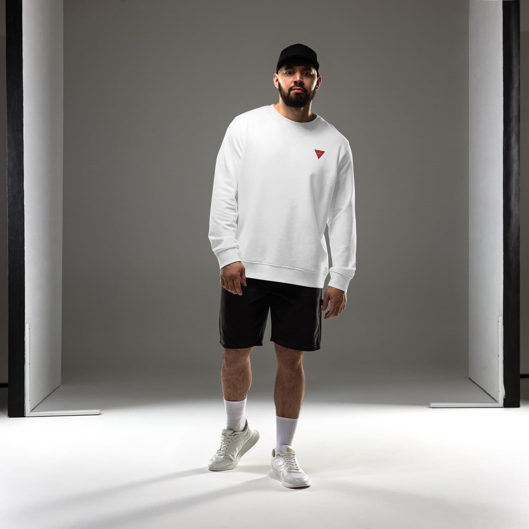 IYKYK Red Triangle Embroidered Unisex Organic Sweatshirt, Free Palestine, Palestine Sweatshirt