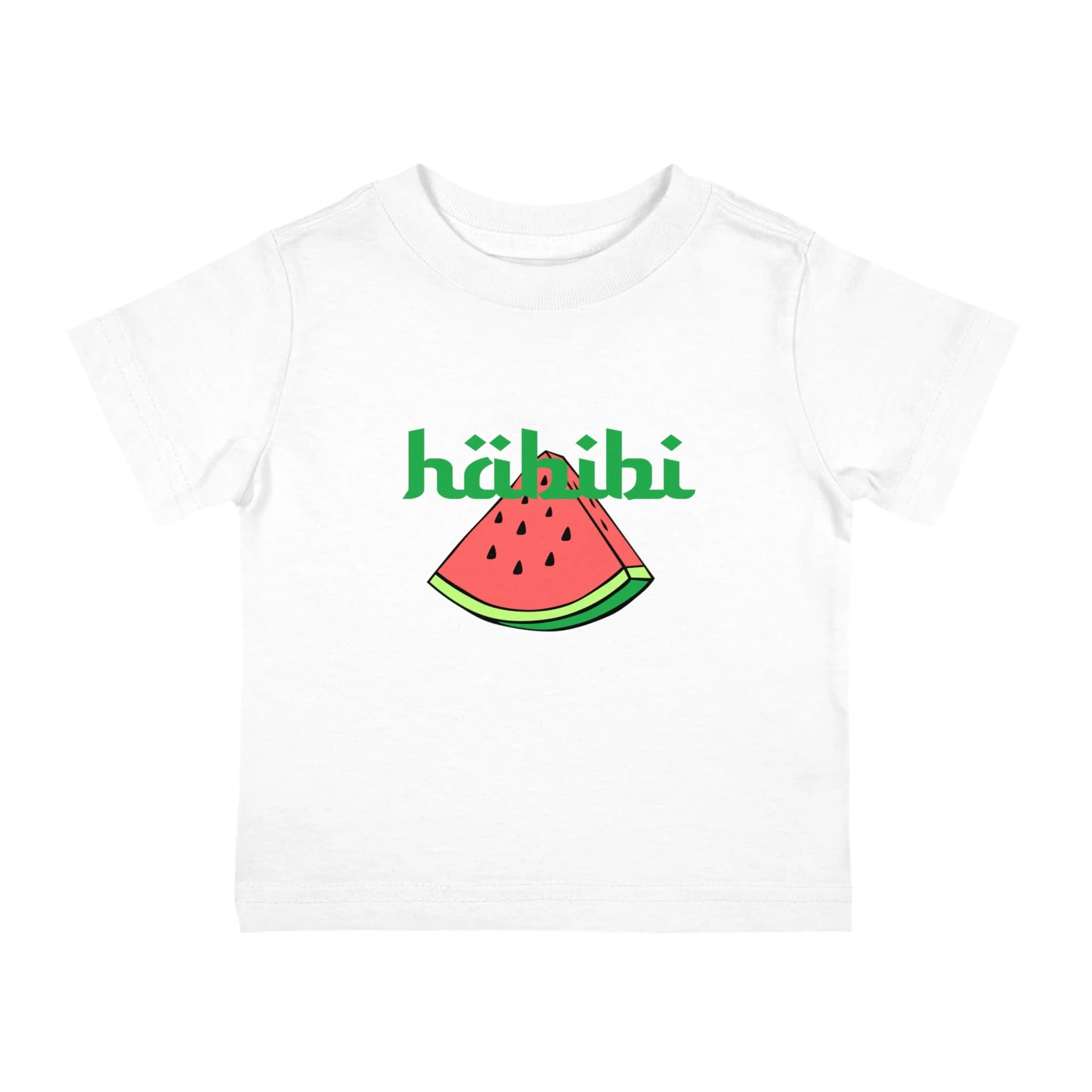Habibi Baby Tee, Habibi Watermelon Baby Shirt, Baby Shirts, Infant Cotton Jersey Tee, Sizes 6m-24m, Baby Shirt, Baby Tee, Palestine Baby Tee - image 3