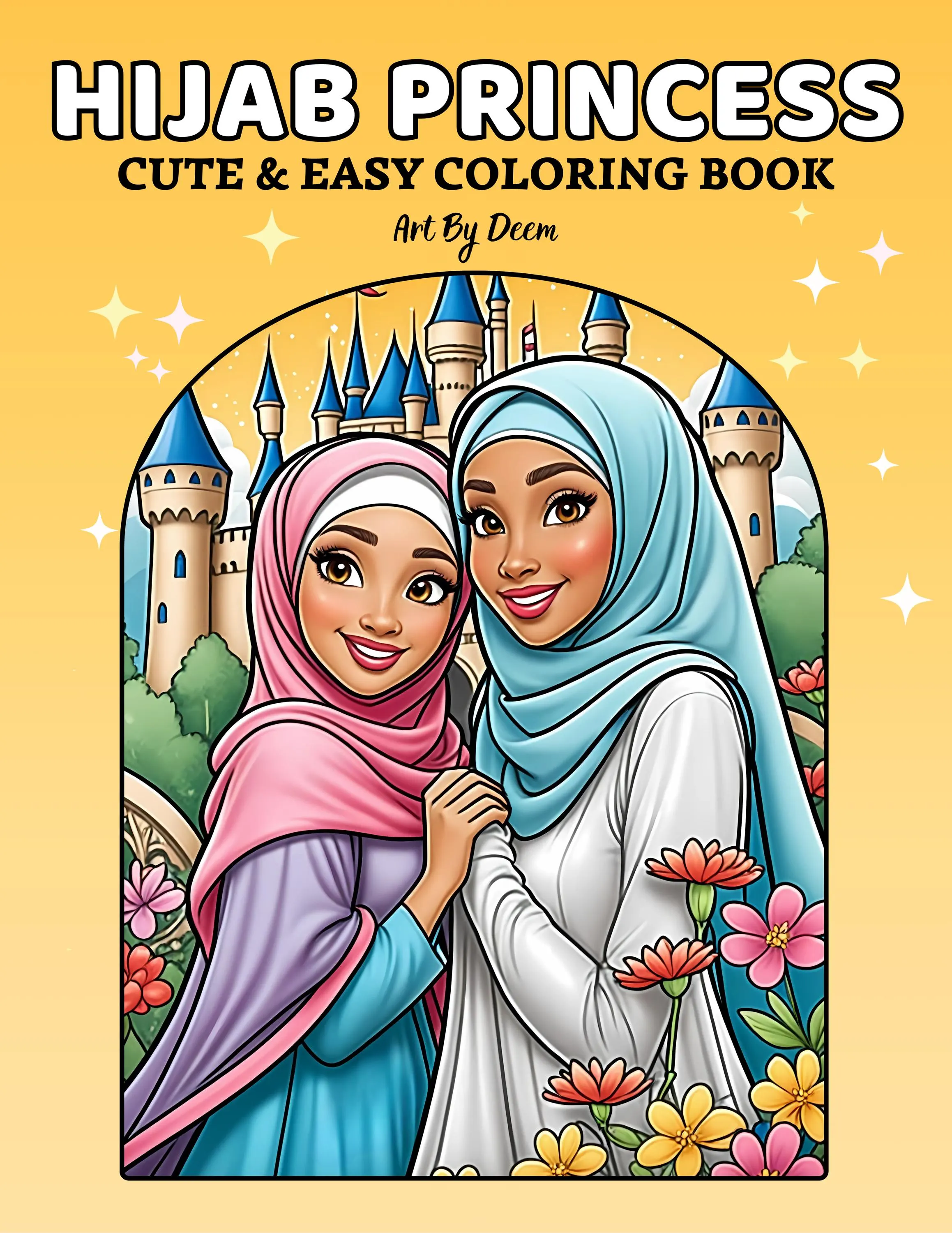 Hijab Princess Coloring Pages | Fun & Educational Activity for Muslim Girls | Instant Download - image 2