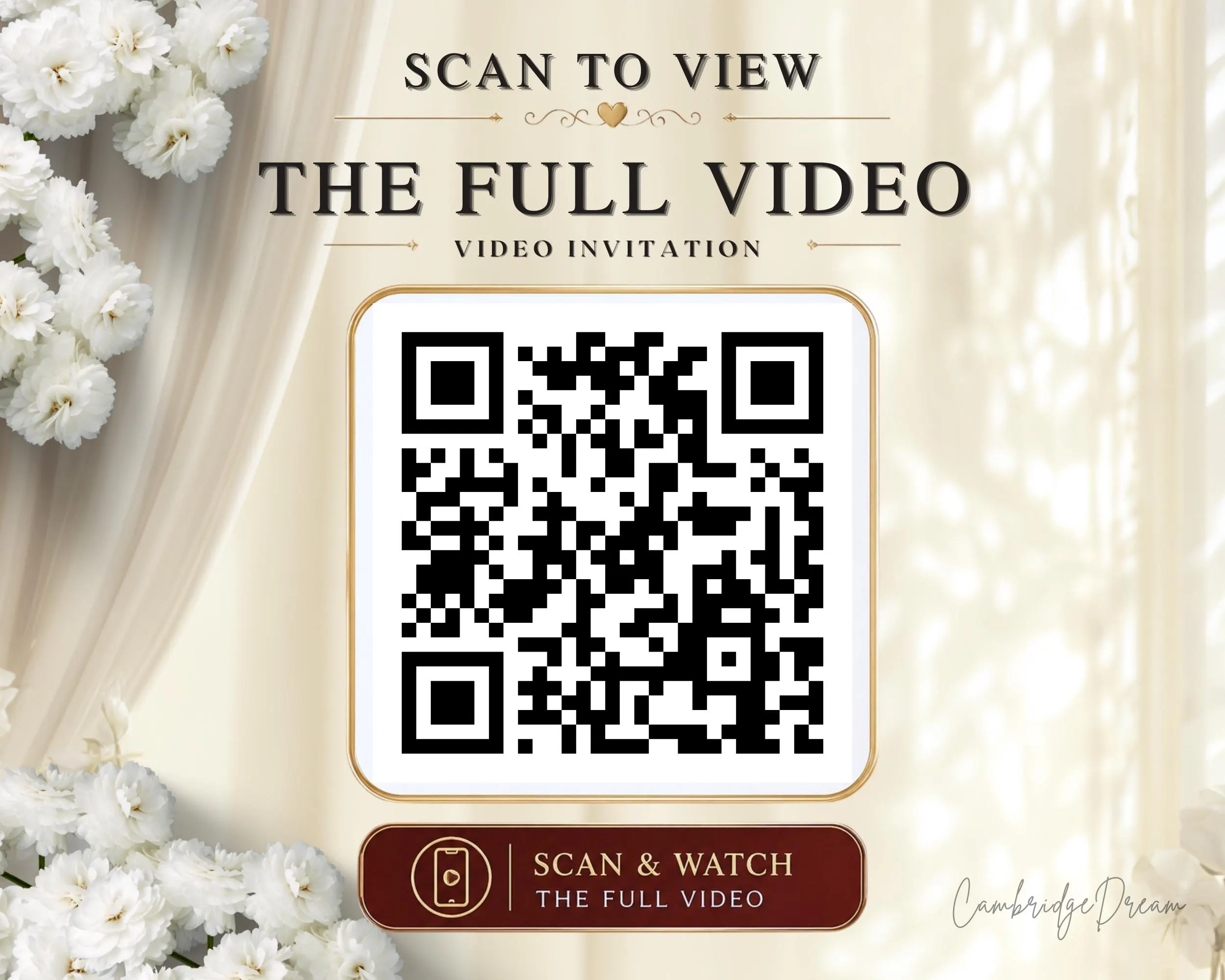Editable Nikkah Invitation Video | Canva Islamic Wedding Mobile Template – Gold and Brown - image 4