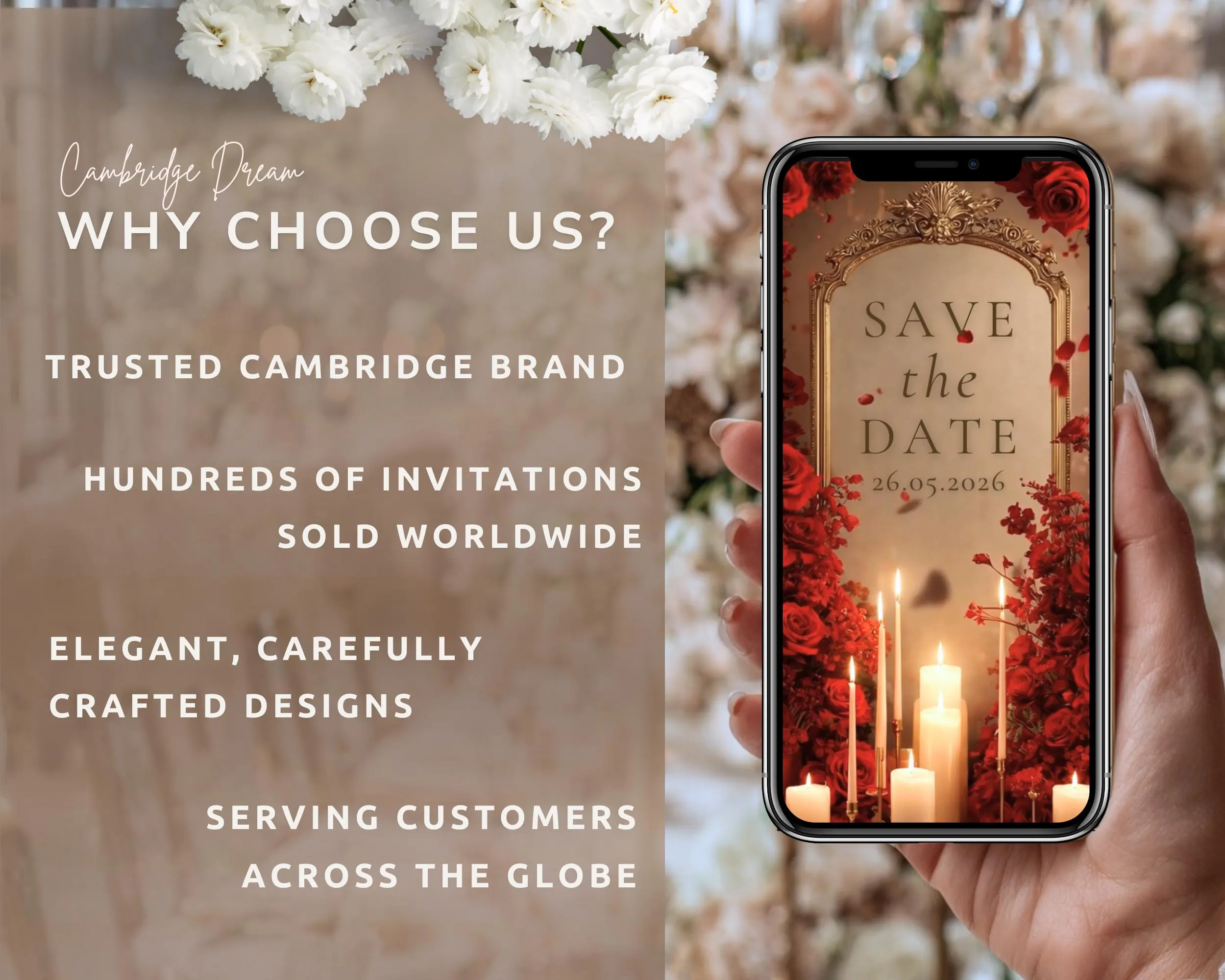 Editable Nikkah Invitation Video | Canva Islamic Wedding Mobile Template – Red & Gold - image 5