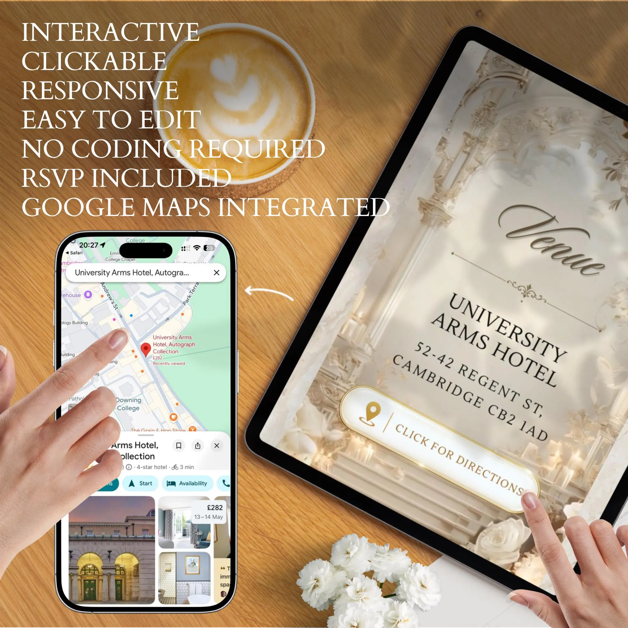 Muslim Ivory Palace Wedding Website Template, Elegant Editable RSVP, Nikkah Invite, Hochzeitswebsite, Site Mariage