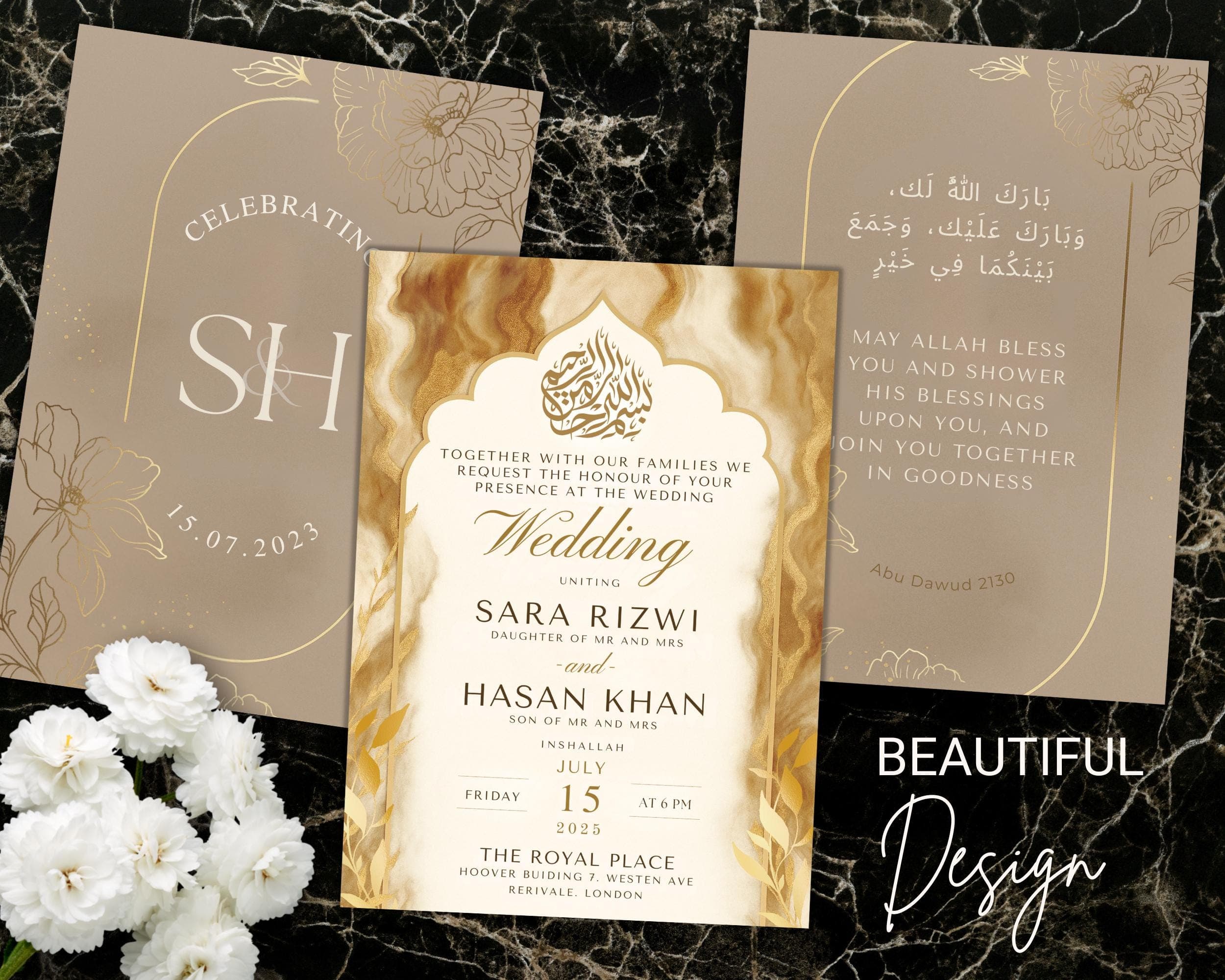 Elegant Muslim Wedding Invitation: Animated Nikkah Template (Digital) - image 5