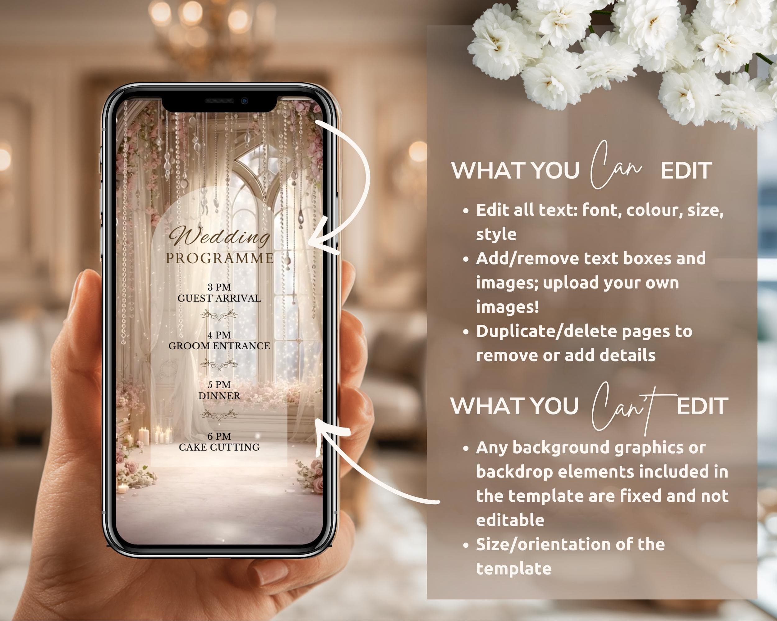 Beige and Blush Pink Nikkah Invitation Video | Beige Neutral Elegant Islamic Wedding Editable Template - image 4