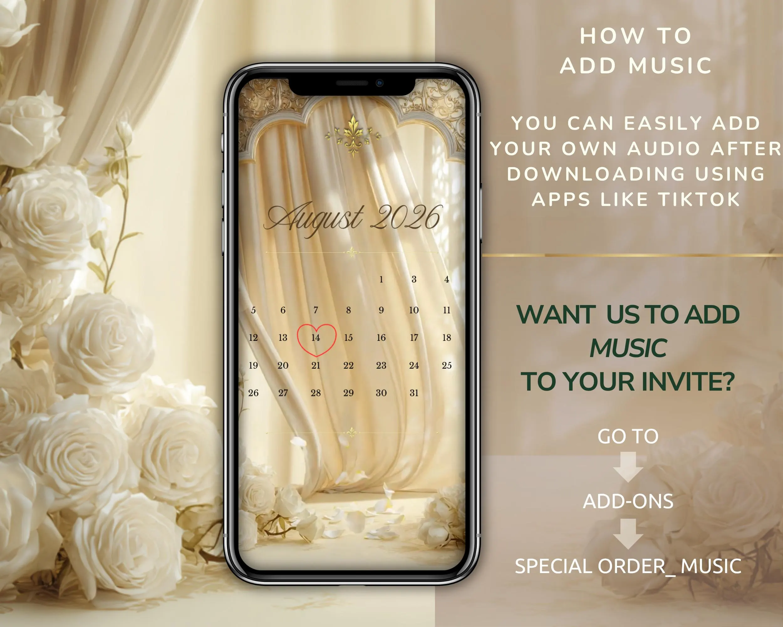 Editable Nikkah Invitation Video | Canva Islamic Wedding Mobile Template – Gold and Brown - image 3