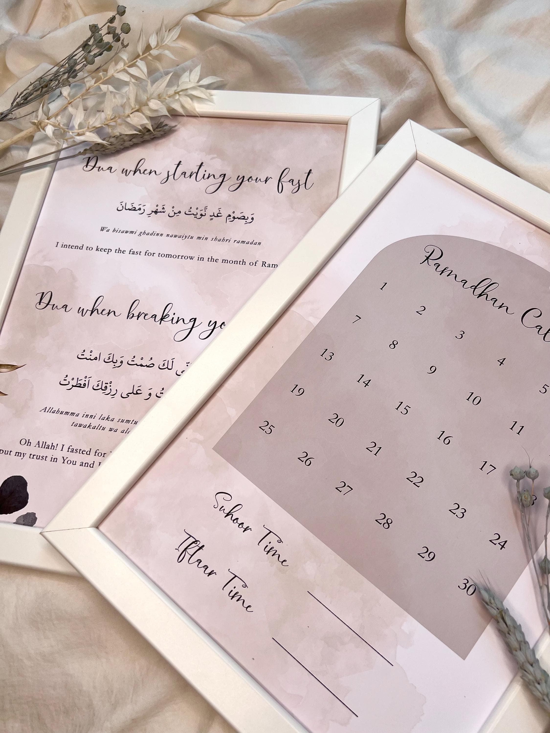 Arabic Ramadan Duas Wall Art Set, Ramadan Prints Set, Islamic Home Decor Set, Set of 2 Prints, Unique Muslim Gift, Ramadan Calendar Print - image 4
