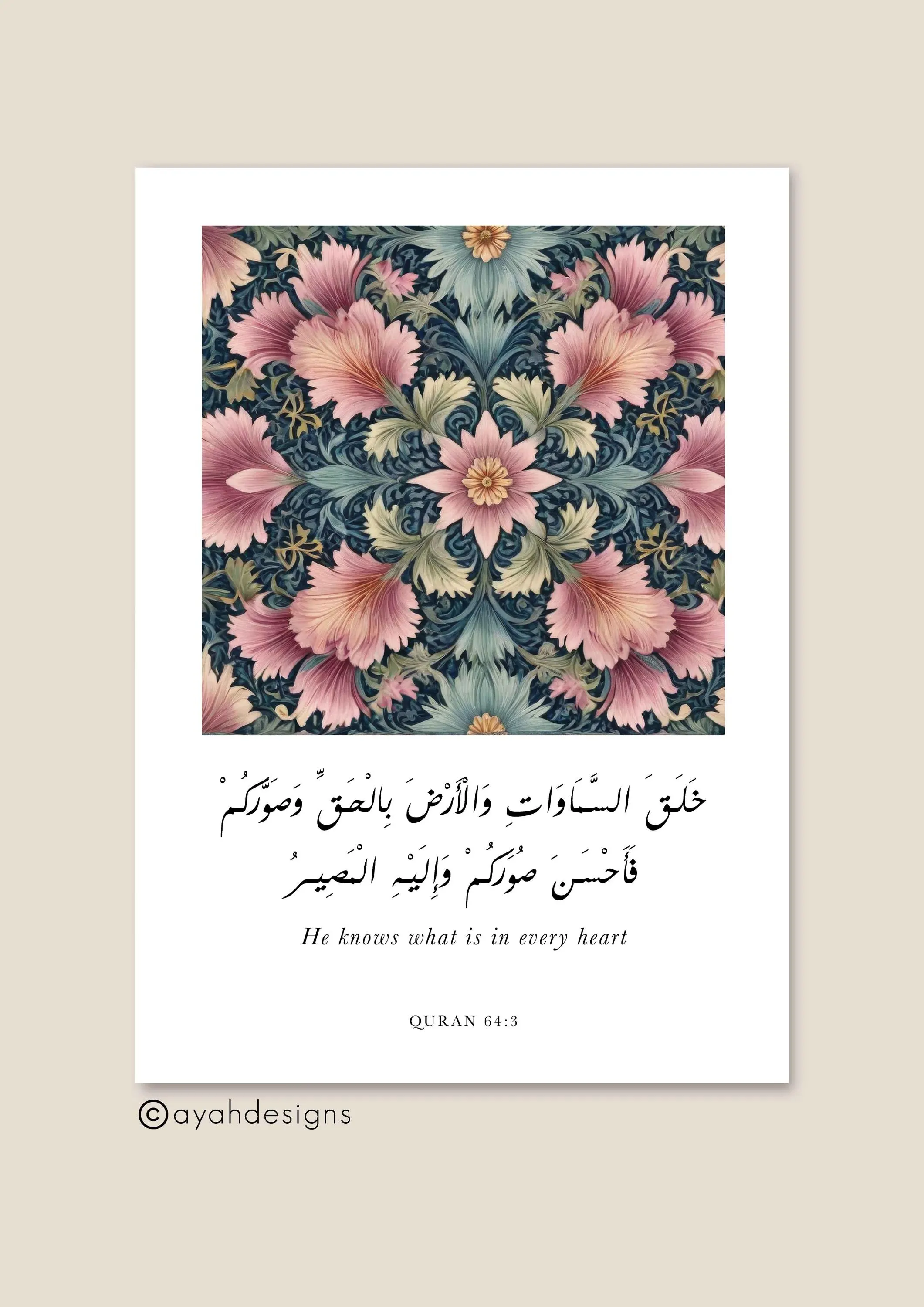 Arabic Print, Customised Islamic Gift, Arabic Calligraphy, Islamic Verse, Protection Duaa, Bedroom Wall Art, Quranic Ayah - image 3