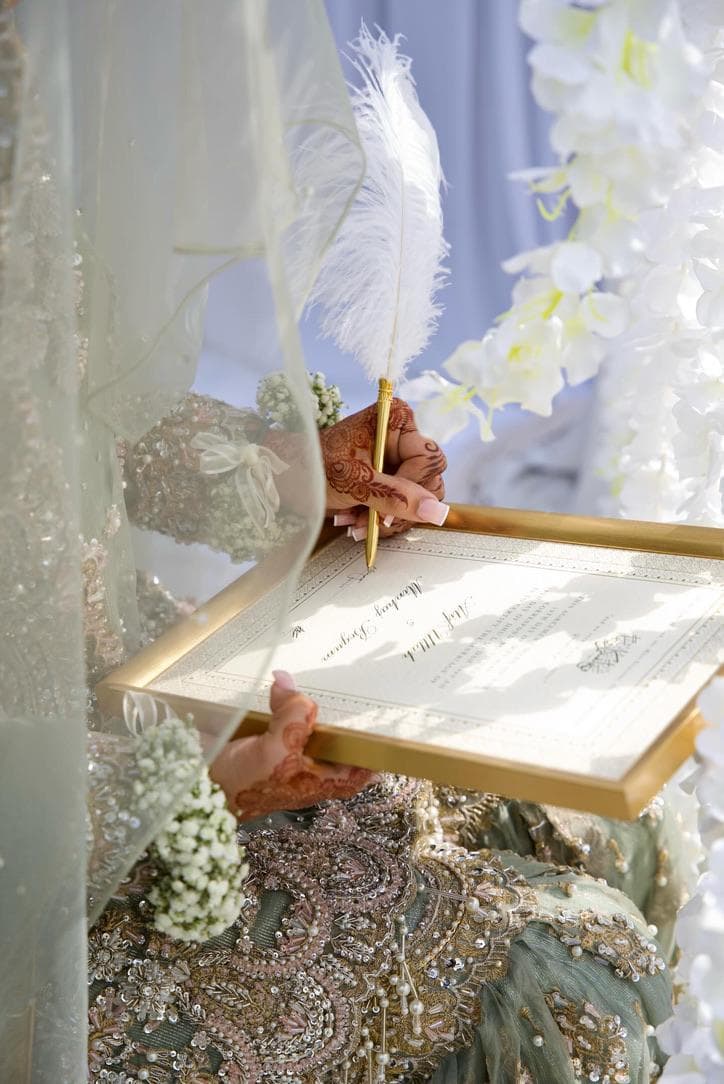 Personalised Nikkah Certificate: Islamic Wedding Contract, Elegant Design - image 5