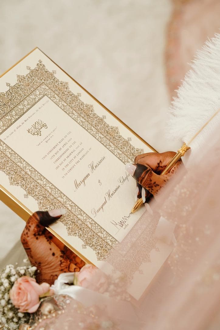 Personalised A4 Nikkah Certificate: Islamic Wedding Contract - image 5