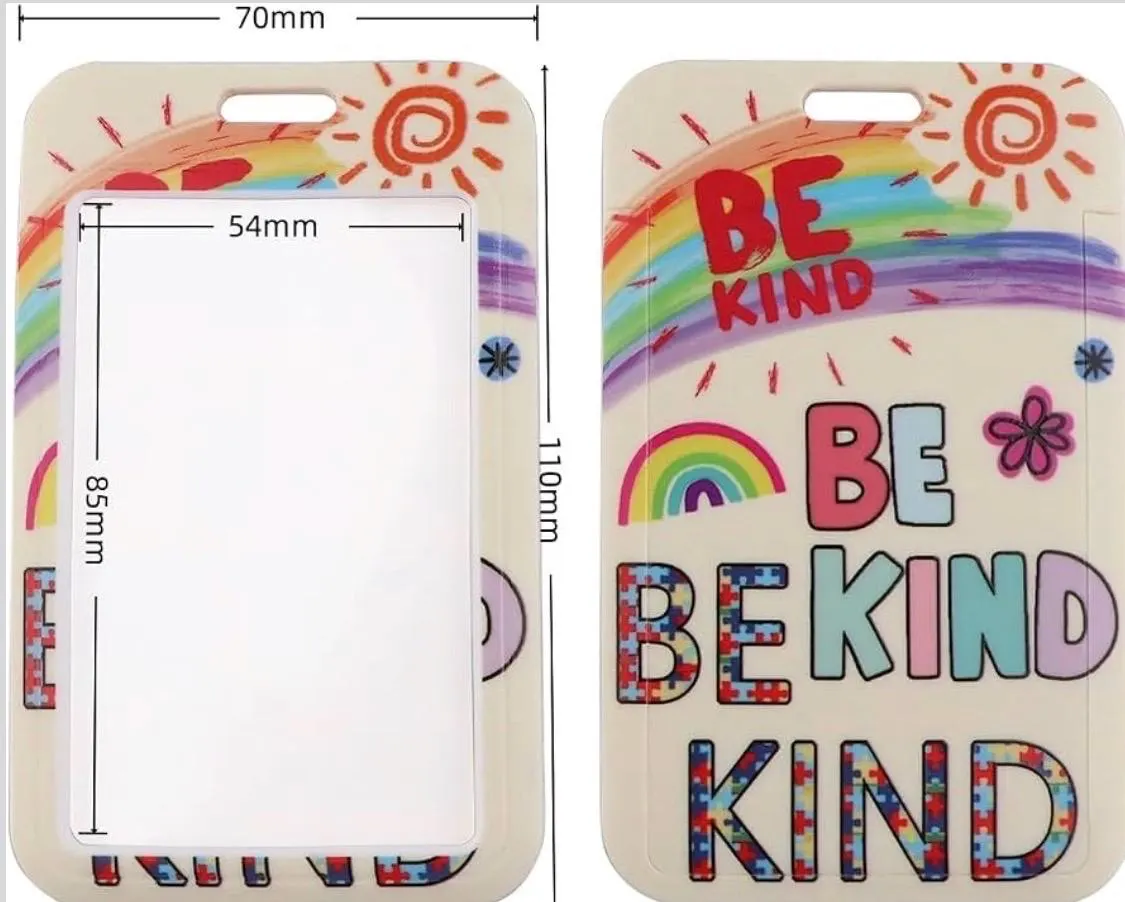 Autism lanyard disability lanyard batch holder rainbow hidden disability special needs children teacher - image 2
