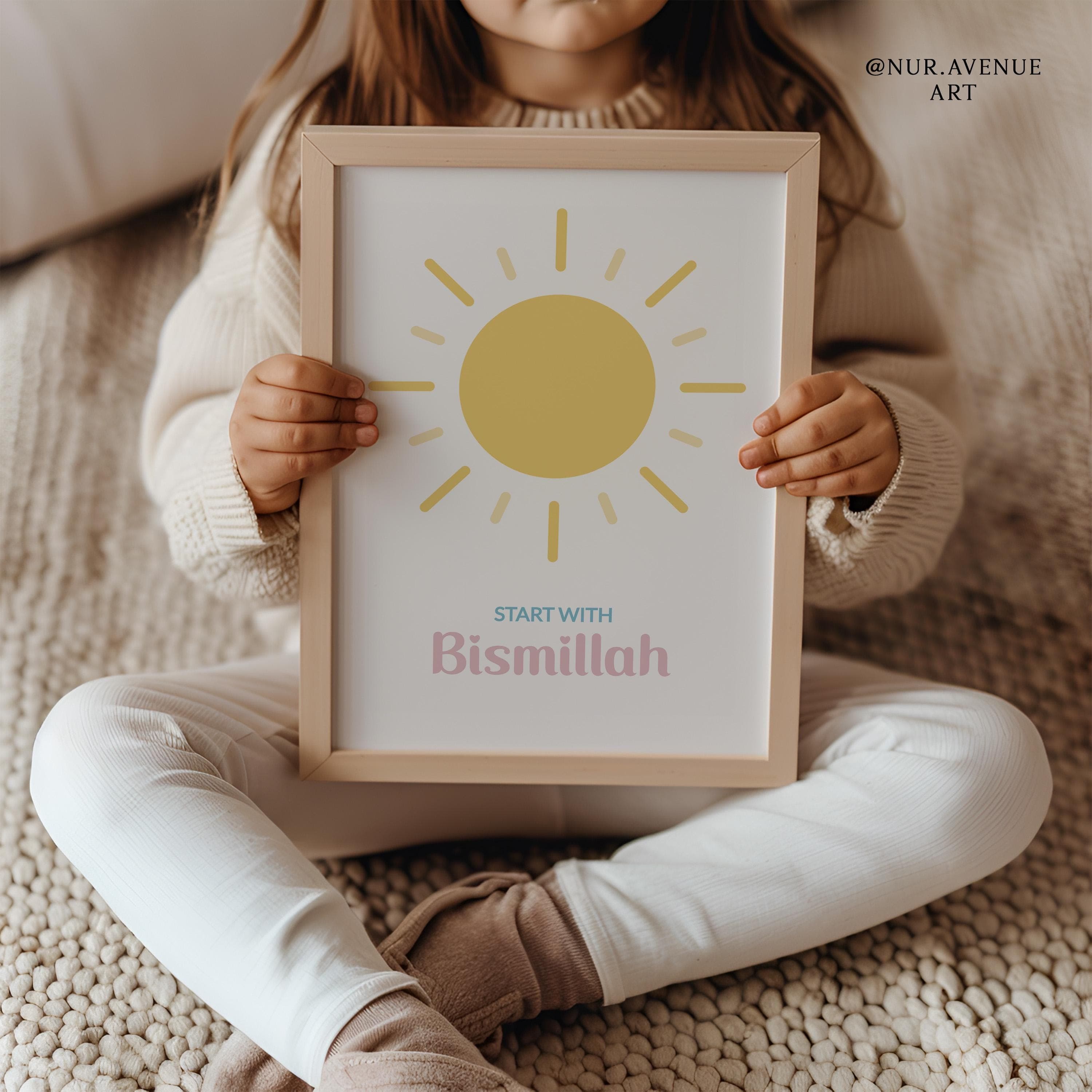 Islamic Wall Art for Children | Eid Gifts for Kids | Colorful Muslim Nursery Posters - image 5