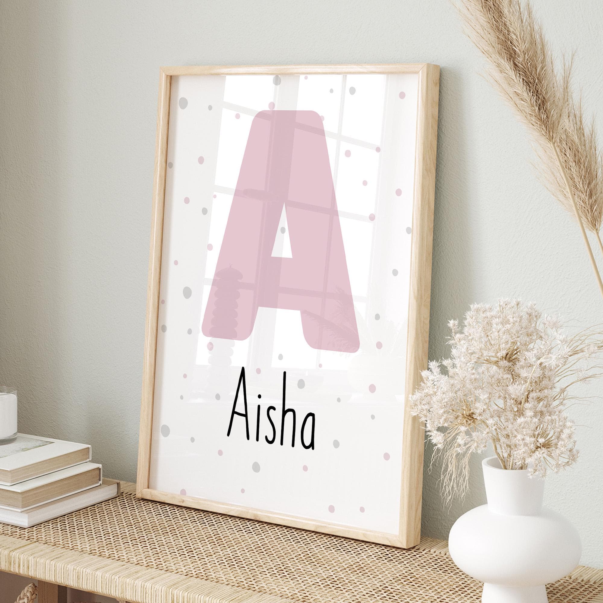 Personalised Islamic Wall Art for Children, Eid Gifts for Kids, Pink Muslim Nursery Posters, Ayatul Kursi Quran 4 Quls Print Girls Room - image 5