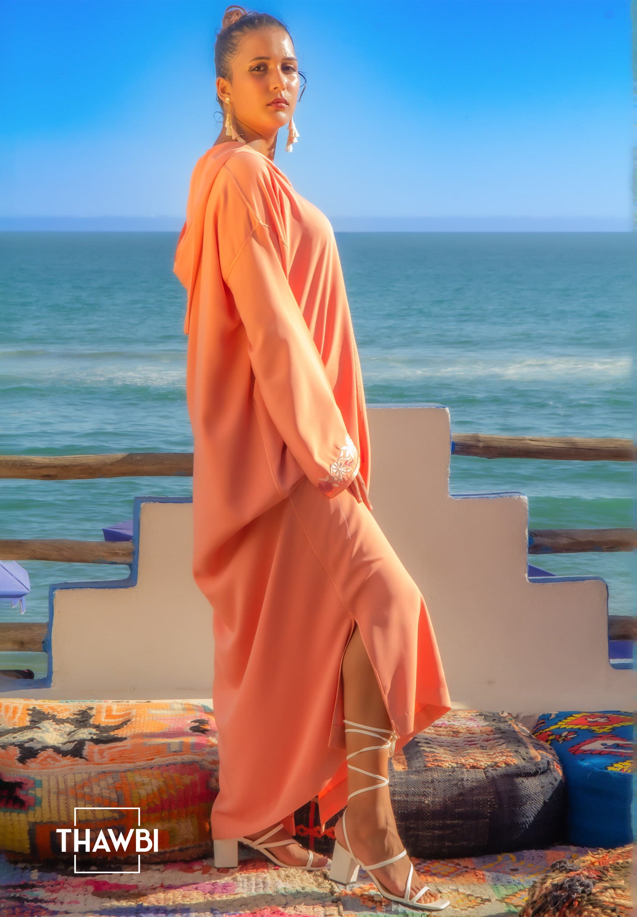 Handmade Moroccan Caftan Dress: Vintage Floral Jellaba with Tarz Rabati - image 2