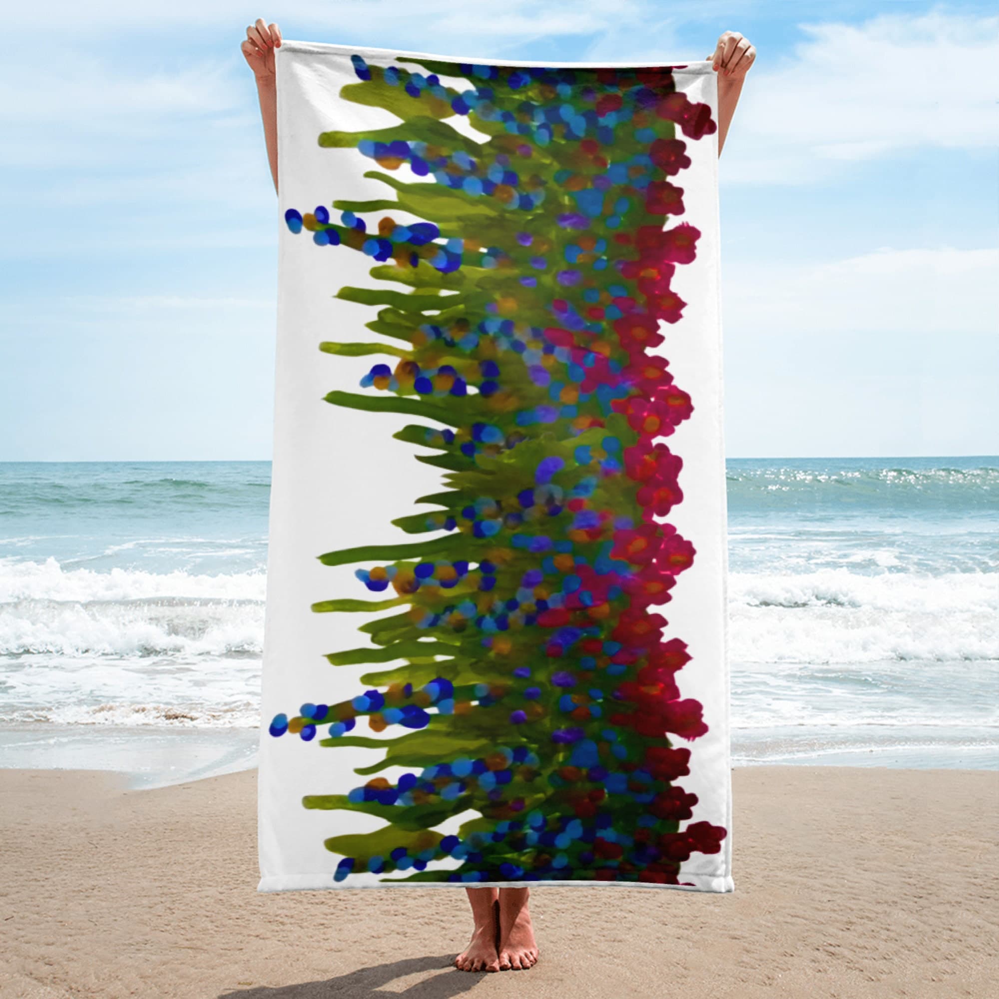 Colorful botanical bath towels,fall towels,housewares,decor,beach towels,kids bath towels,guest towels,colorful towels,premium towels