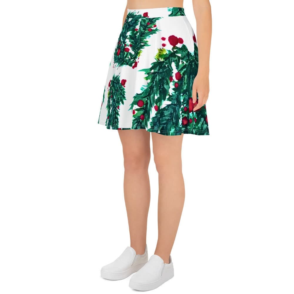 Holiday Skirt,christmas skirt,ruffle skirt,winter skirt,pleated skirt,plus size,elastic waist,flared skirt,flowy skirt