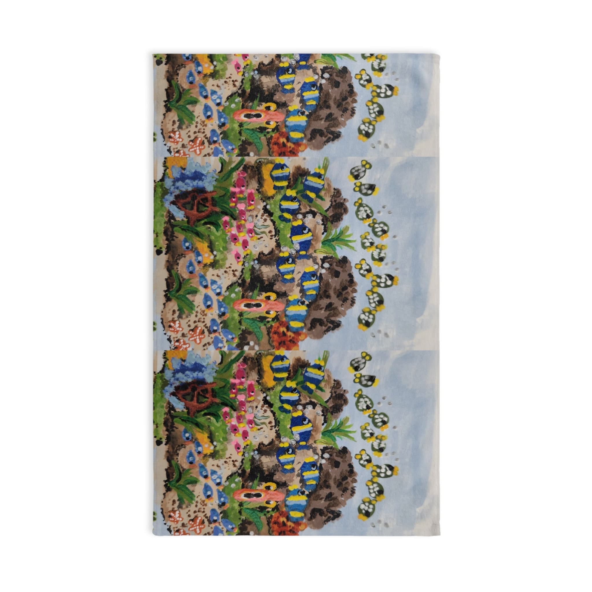 Under Water Ocean View Hand Towel, Decorative Coastal Hand Towel, Spring Guest Towels - image 4