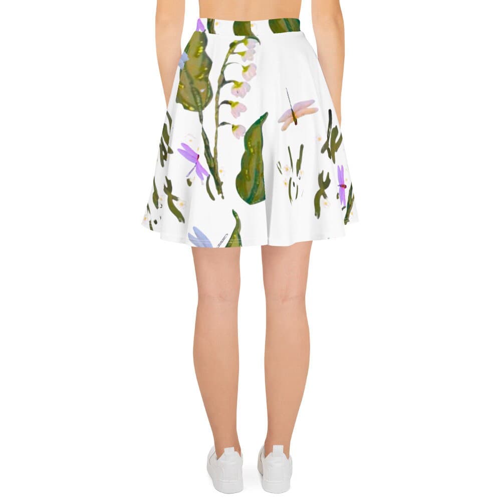 Dragonfly Skirt,flower skirt,gift for sisters,pleated skirt,office skirt,elastic waist,plus size,ruffle skirt