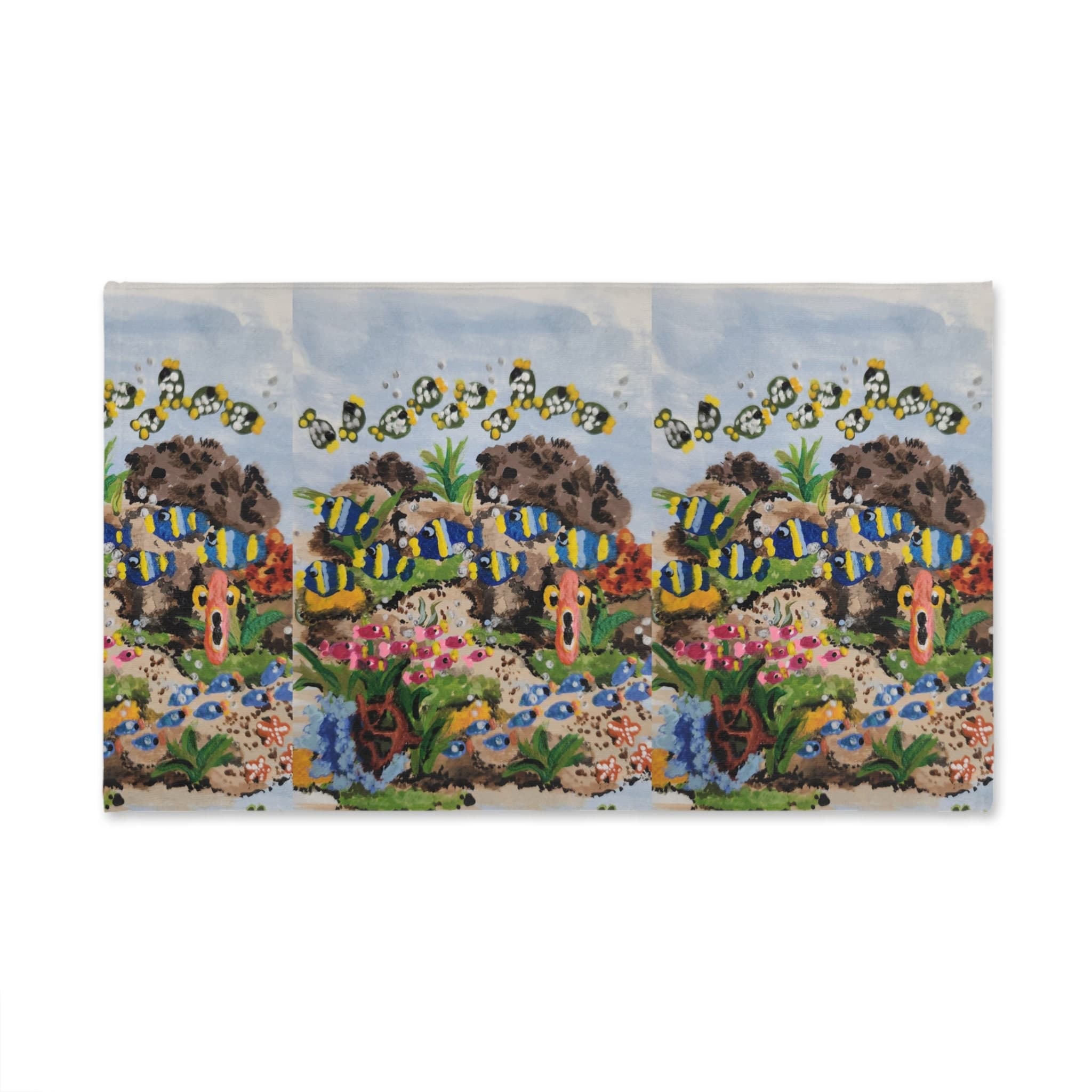 Under Water Ocean View Hand Towel, Decorative Coastal Hand Towel, Spring Guest Towels - image 3