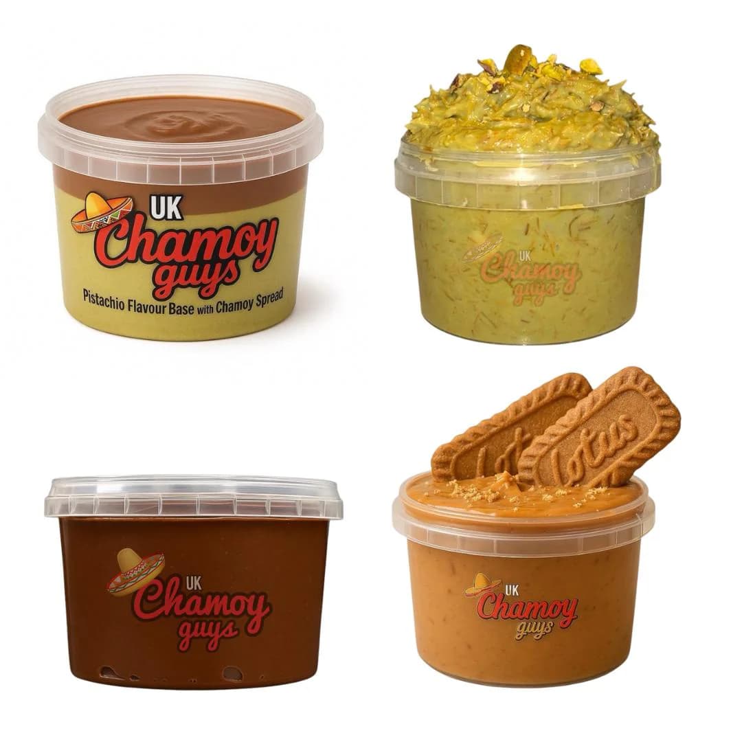 Lotus Biscoff, Milk Chocolate, Dubai Chocolate & Pistachio Kunafa Spread Bundle