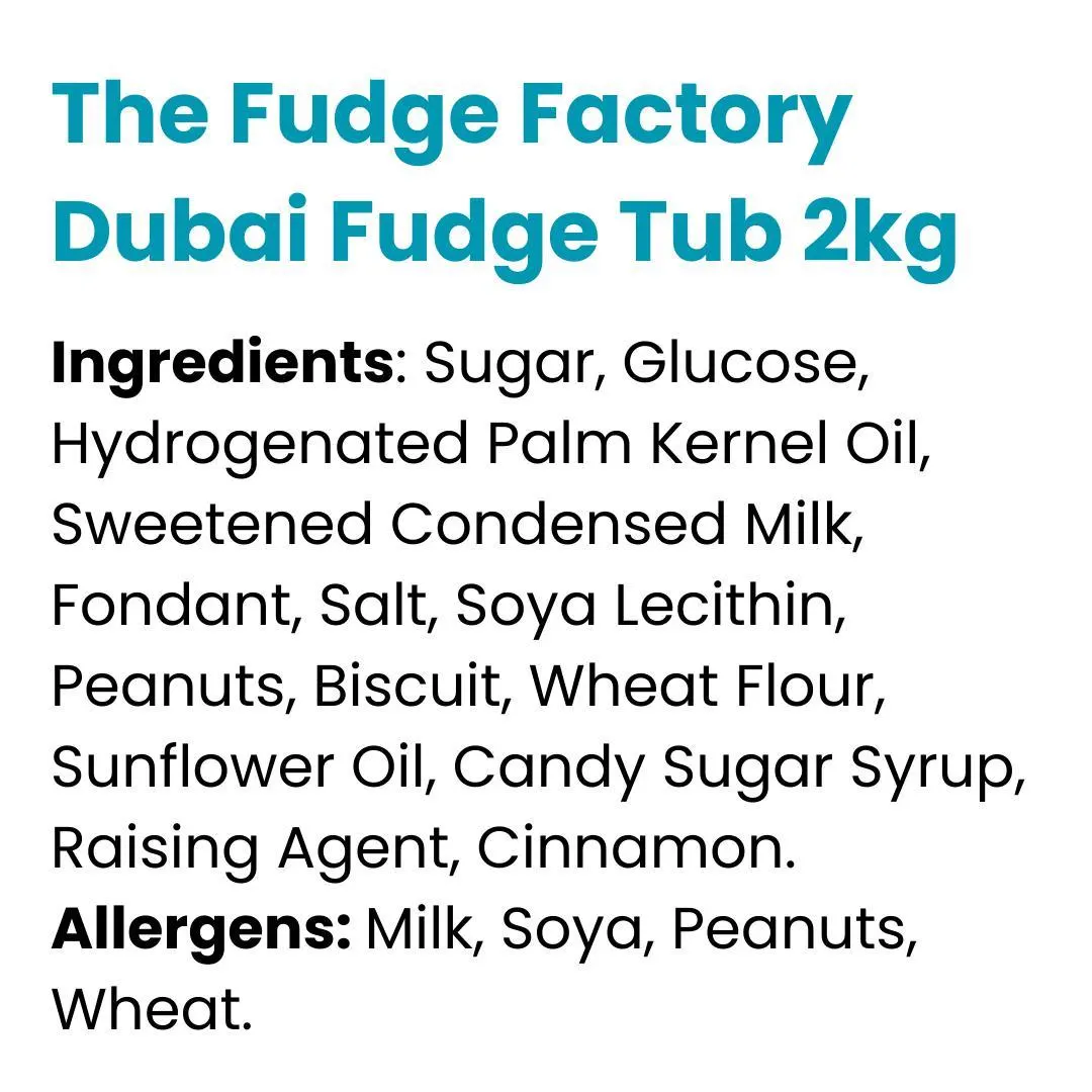 The Fudge Factory Dubai Fudge Tub 2kg - image 3