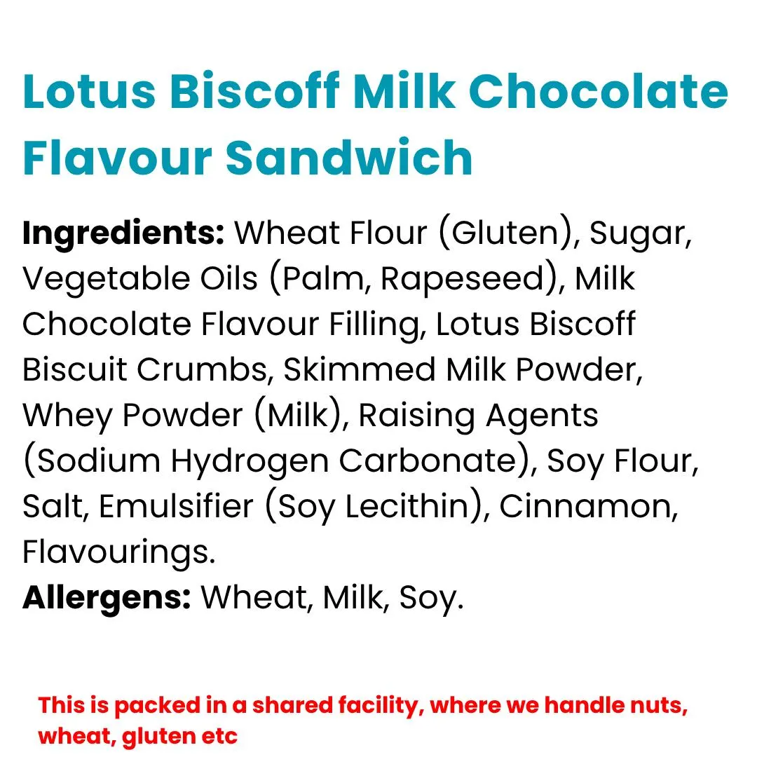 Lotus Biscoff Milk Chocolate Flavour Sandwich 150g - image 3