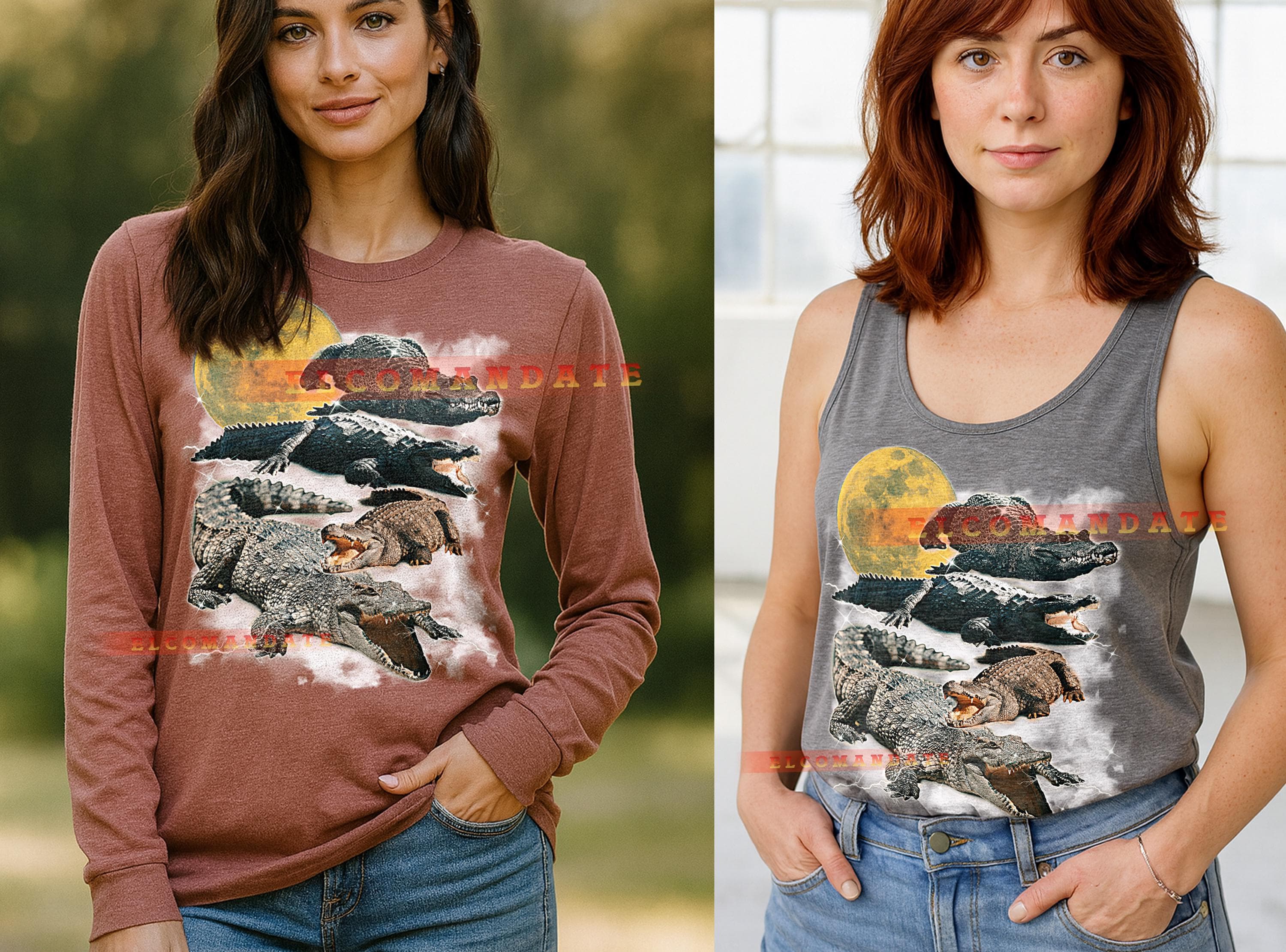 Crocodile T-Shirt, Vintage Animal Lovers Reptile Predator Wildlife Nature Tee, 90s Retro Throwback, Crocodile Sweater - image 5