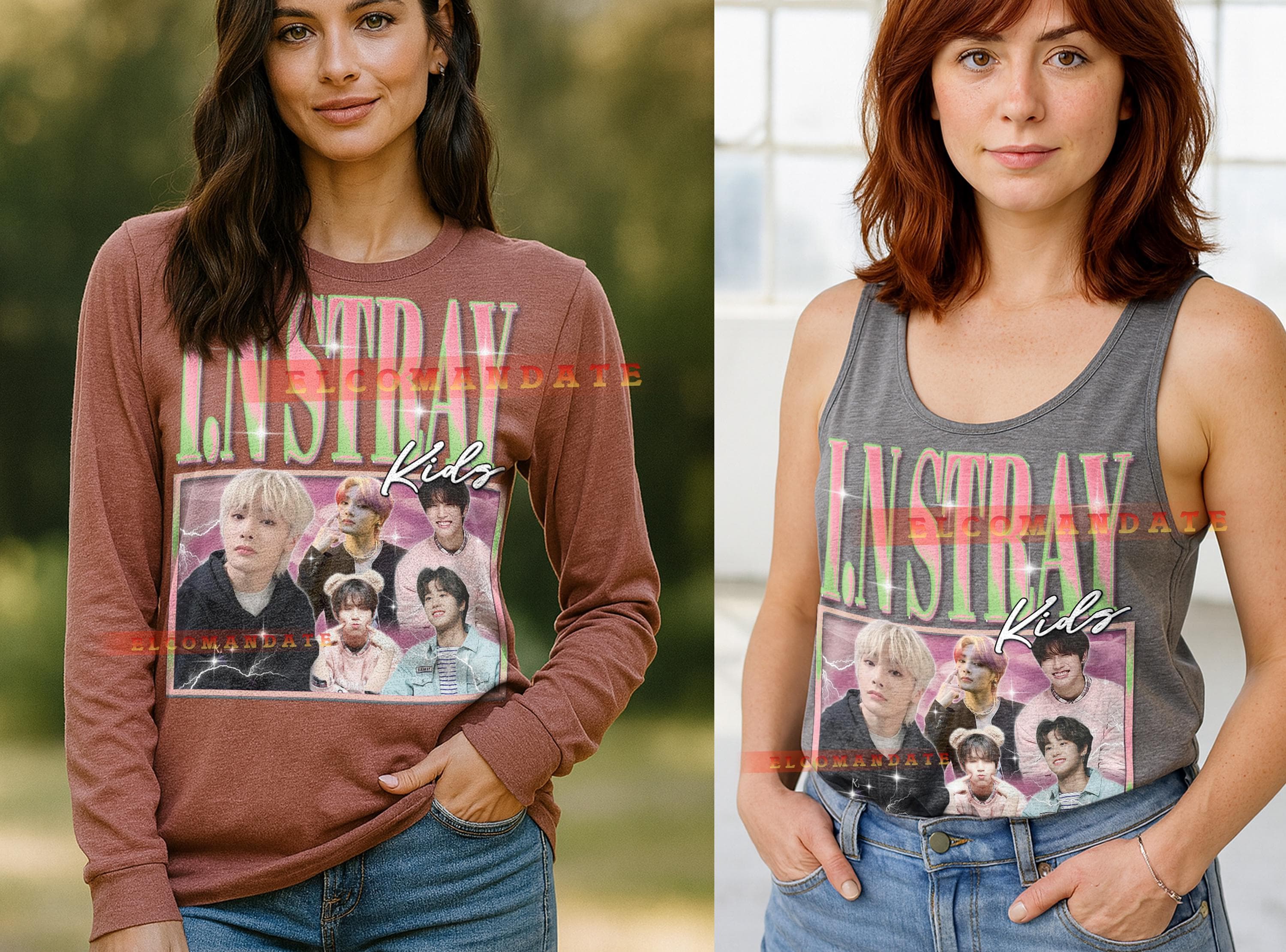 I N Stray Kids Bootleg Shirt, I N Stray Kids Vintage Tee, I N Stray Kids 90s Tshirt, I N Stray Kids Retro Tee, Kpop Idol Vocalist - image 5