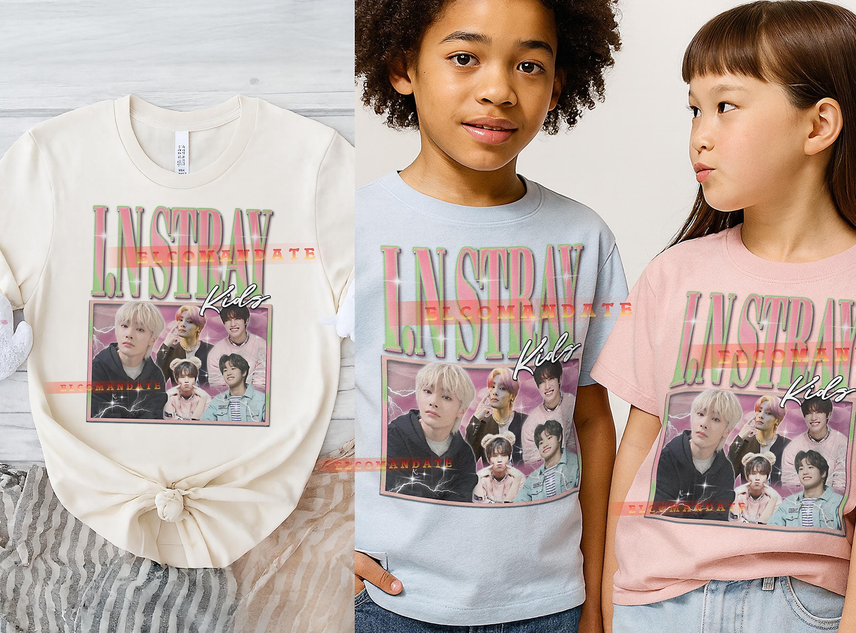 I N Stray Kids Bootleg Shirt, I N Stray Kids Vintage Tee, I N Stray Kids 90s Tshirt, I N Stray Kids Retro Tee, Kpop Idol Vocalist - image 4