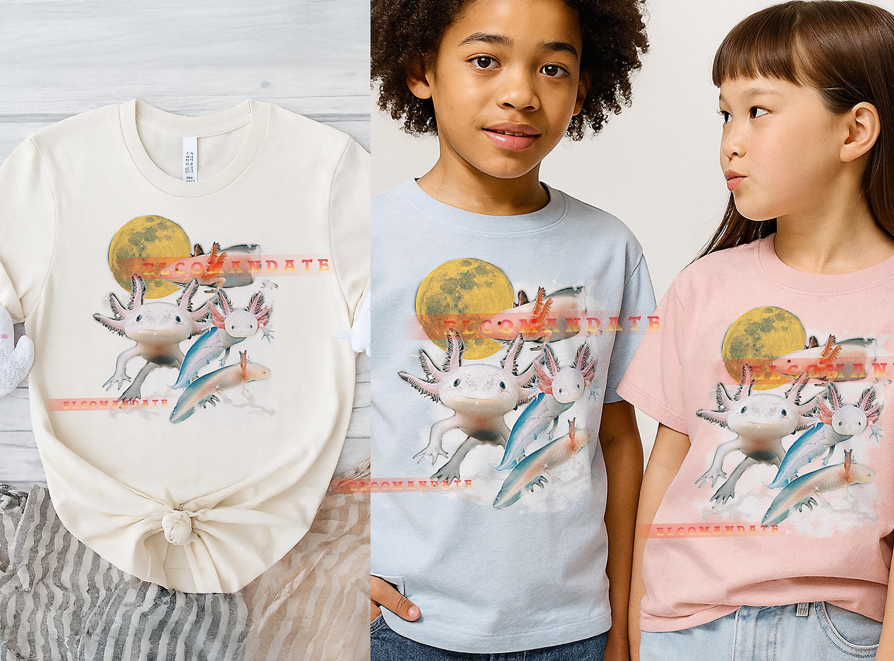 Axolotl T-Shirt, Vintage Animal Lovers Cute Amphibian Nature Wildlife Tee, 90s Retro Throwback, Axolotl Sweater - image 4
