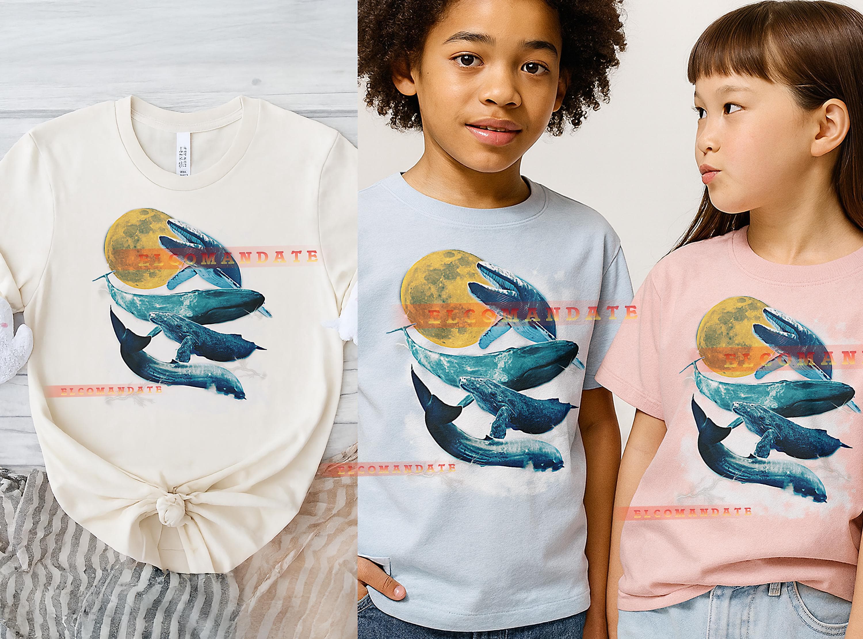 Blue Whale T-Shirt, Vintage Animal Lovers Ocean Giant Marine Wildlife Tee, 90s Retro Throwback, Blue Whale Sweater - image 4