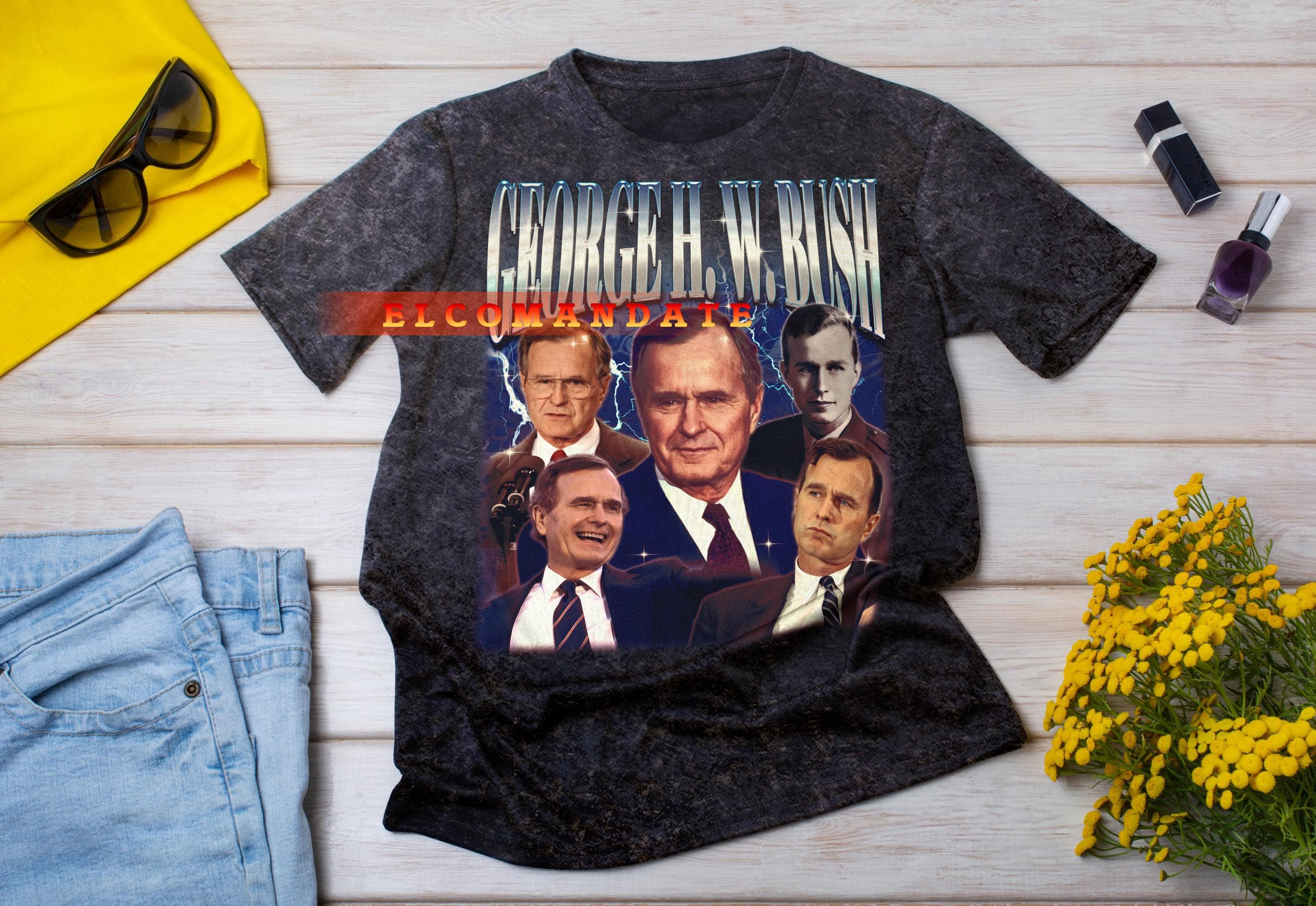 GEORGE H.W. BUSH Shirt, Vote George H.W. Bush Vintage Shirt, George H.W. Bush Retro 90s Tshirt, George H.W. Bush Bootleg Tee - image 5