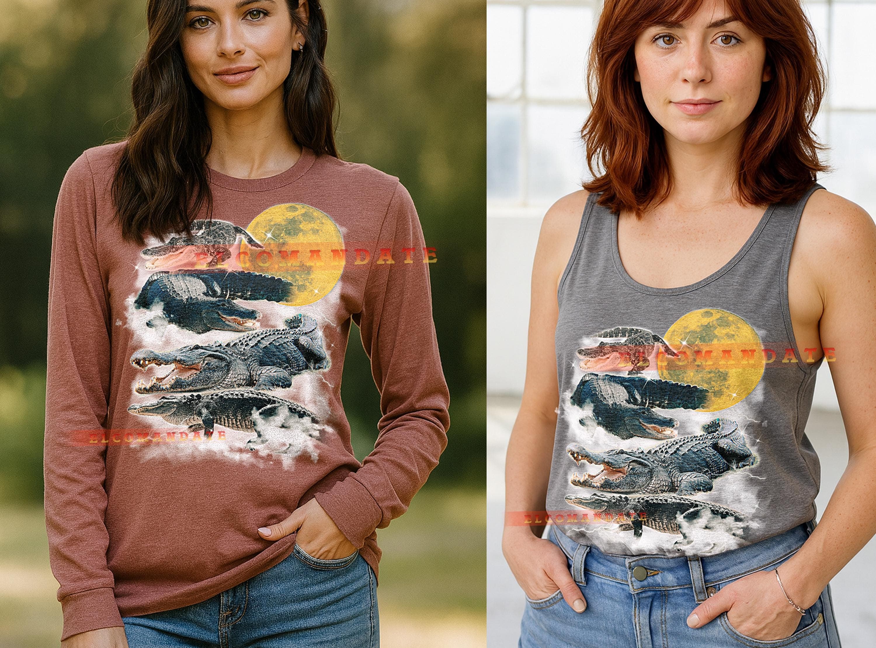 Alligator T-Shirt, Vintage Animal Lovers Wild Gator Nature Graphic Tee, 90s Retro Throwback, Alligator Sweater - image 5