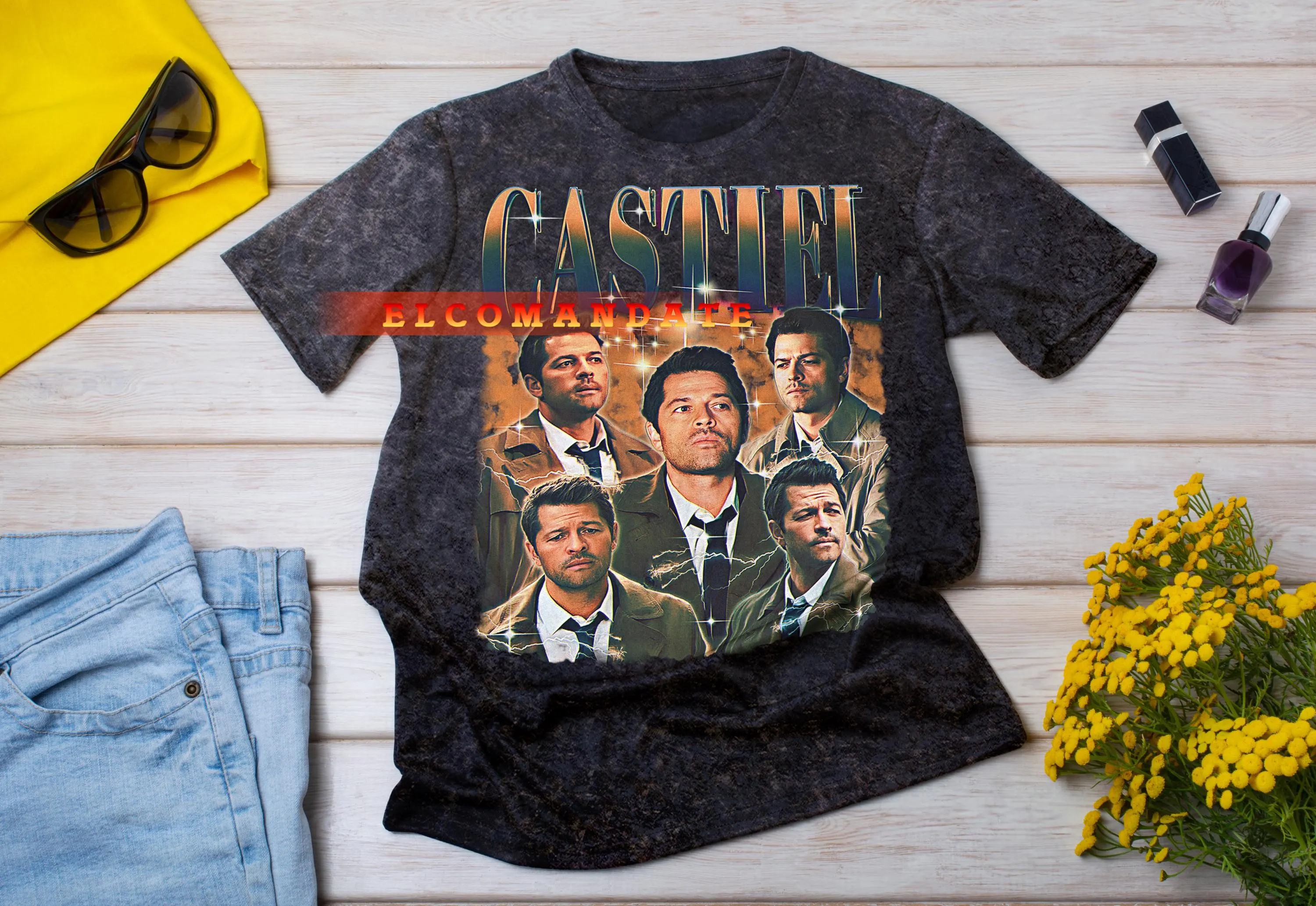 CASTIEL Shirt, Castiel Vintage Shirt, Castiel Retro 90s Tshirt, Castiel Bootleg Tee, Castiel Sweater, Misha Collins Shirt - image 5