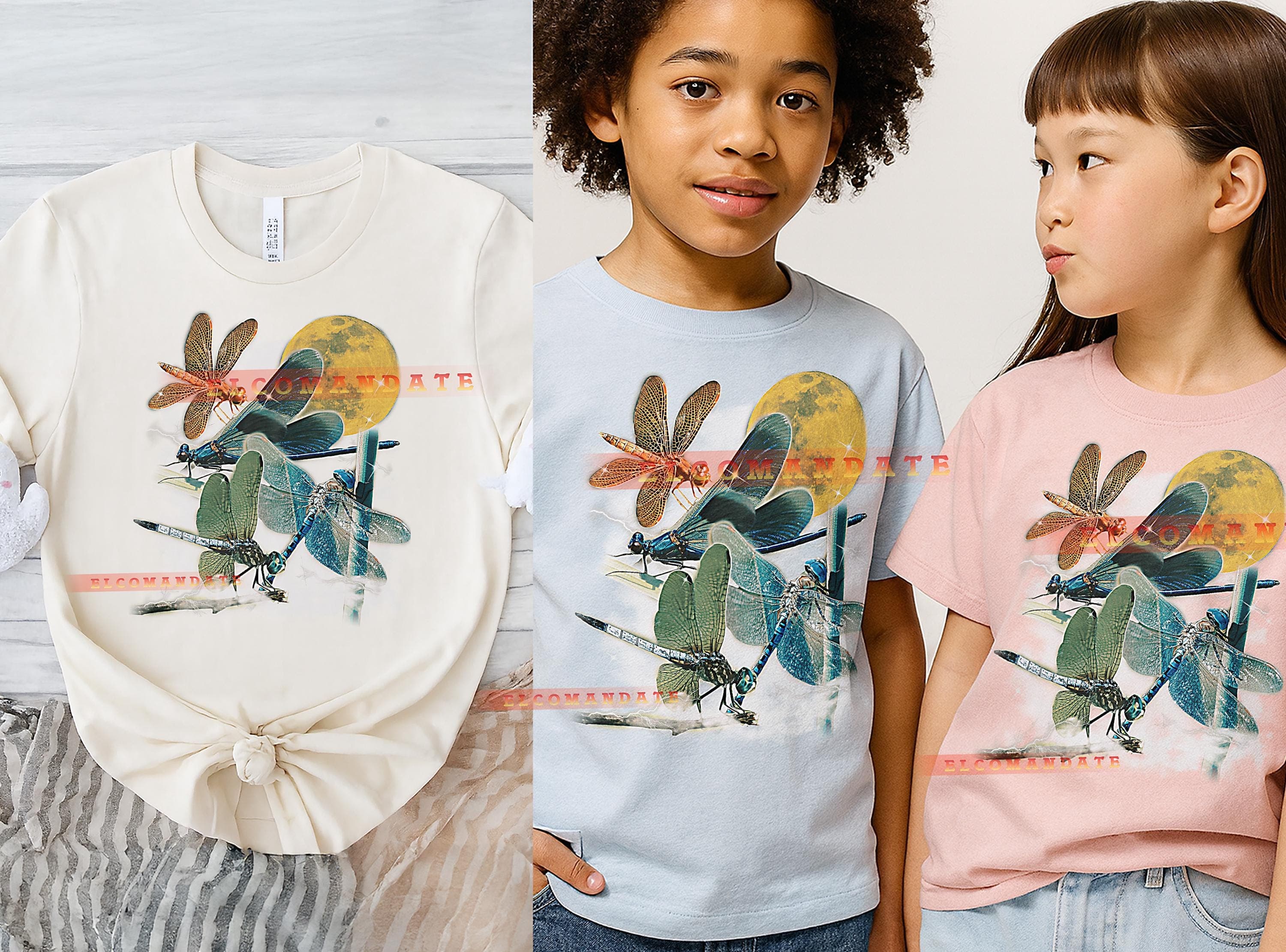 Dragonfly T-Shirt, Vintage Animal Lovers Winged Insect Nature Wildlife Tee, 90s Retro Throwback, Dragonfly Sweater - image 4